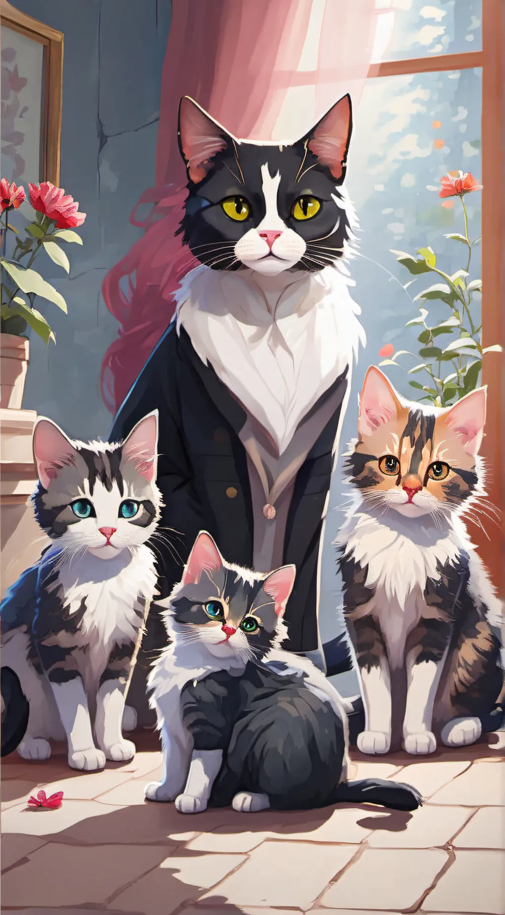 ai character: Nameless cats background