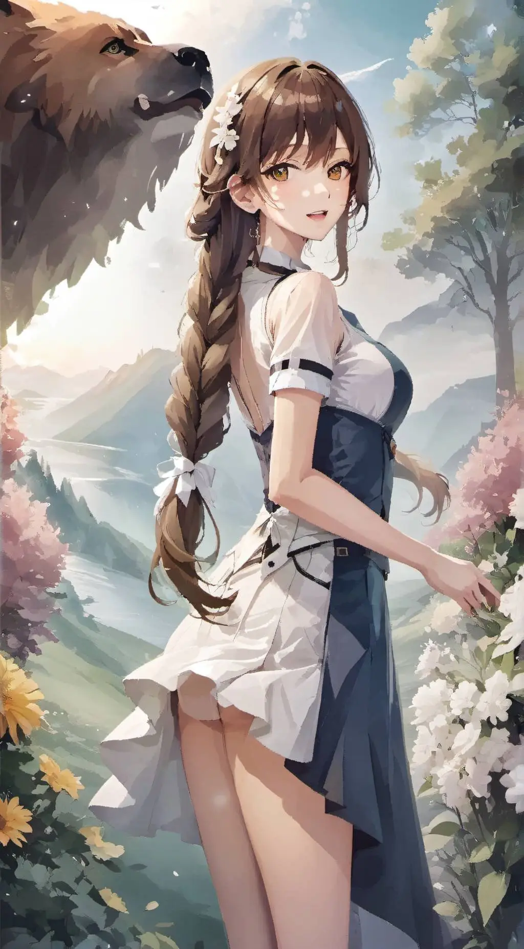 ai character: Lin manuel  background