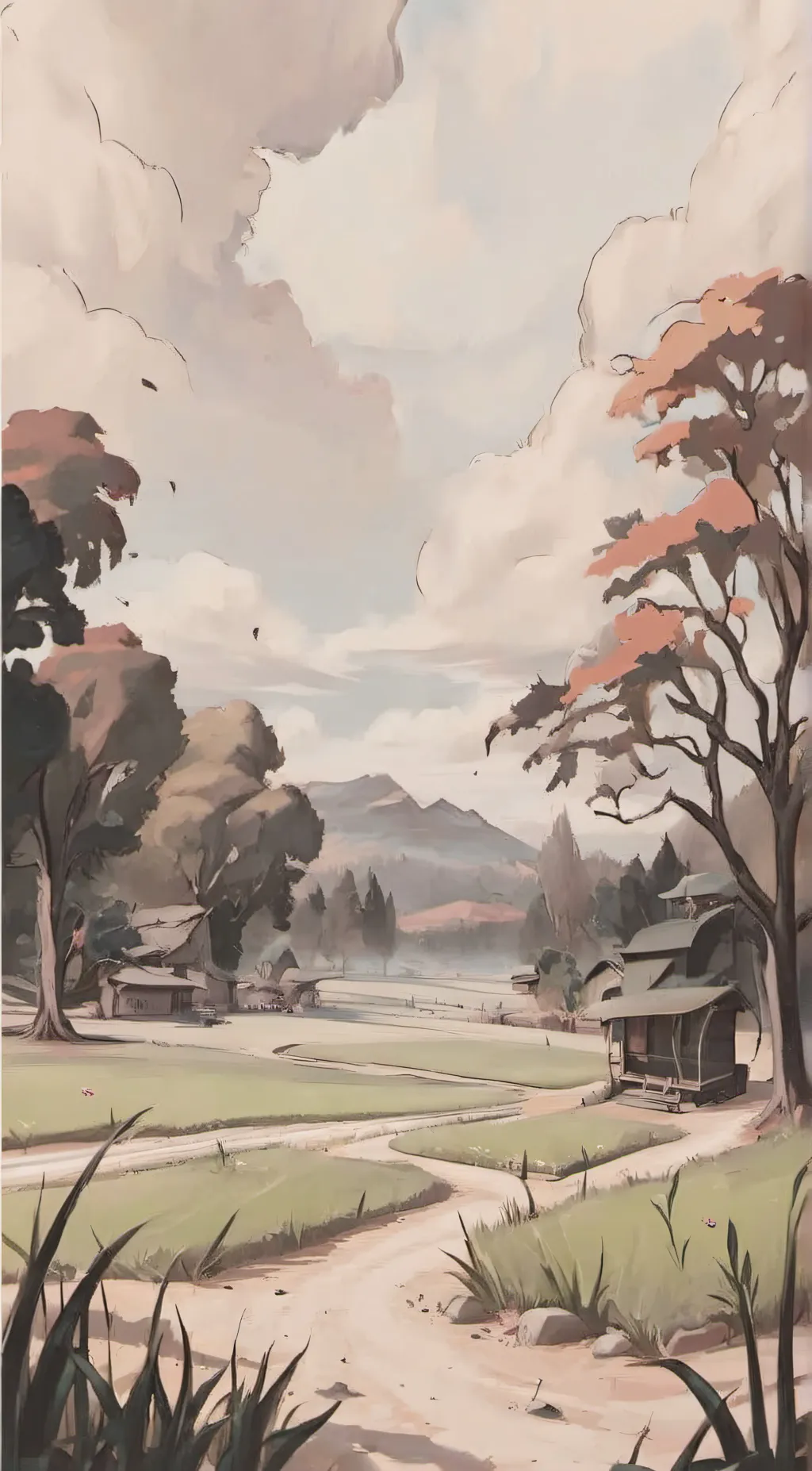 ai character: grass background