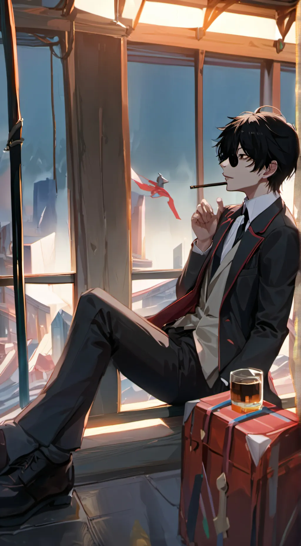 ai character: boy roomate  background