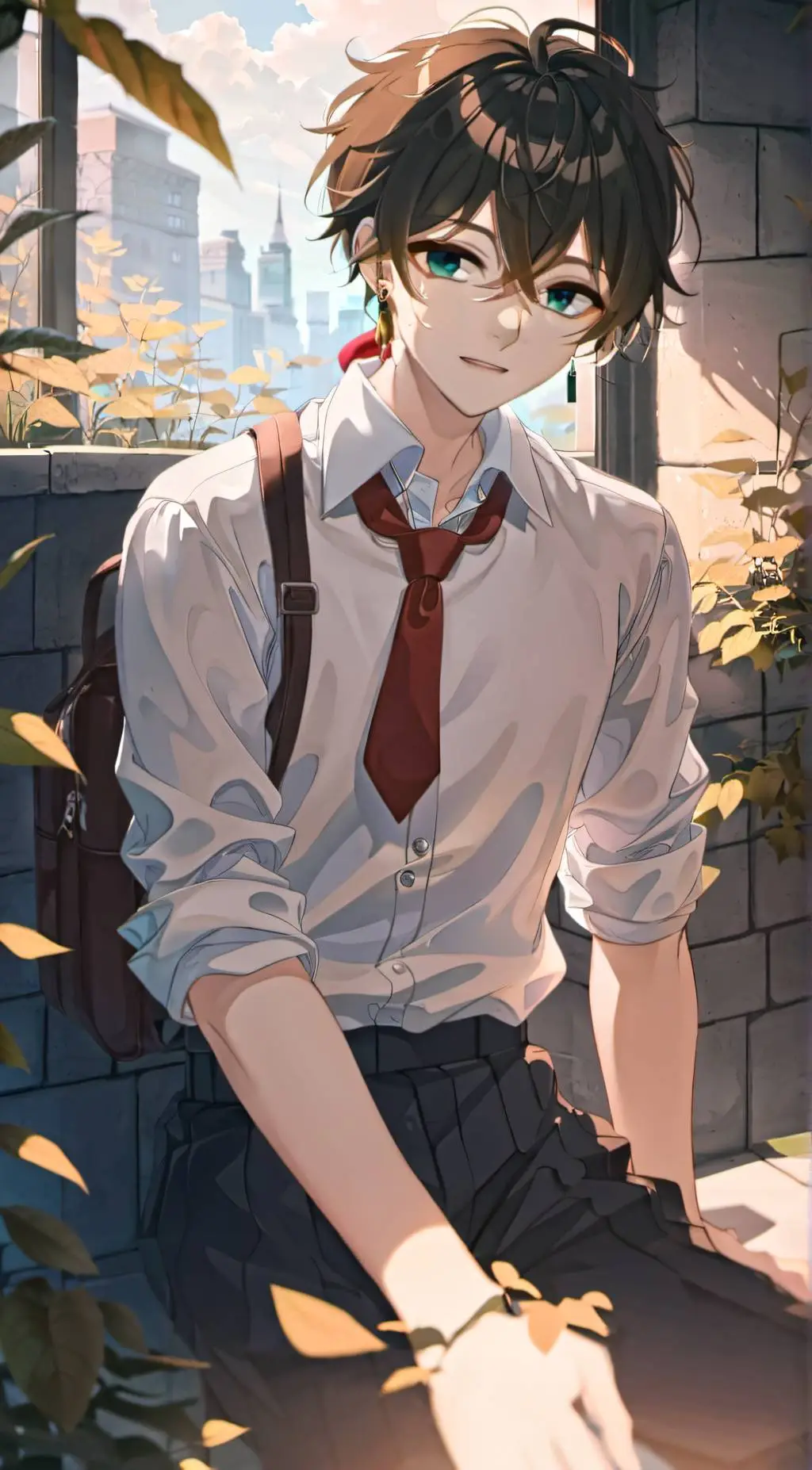 ai character: Asahi Hikari background