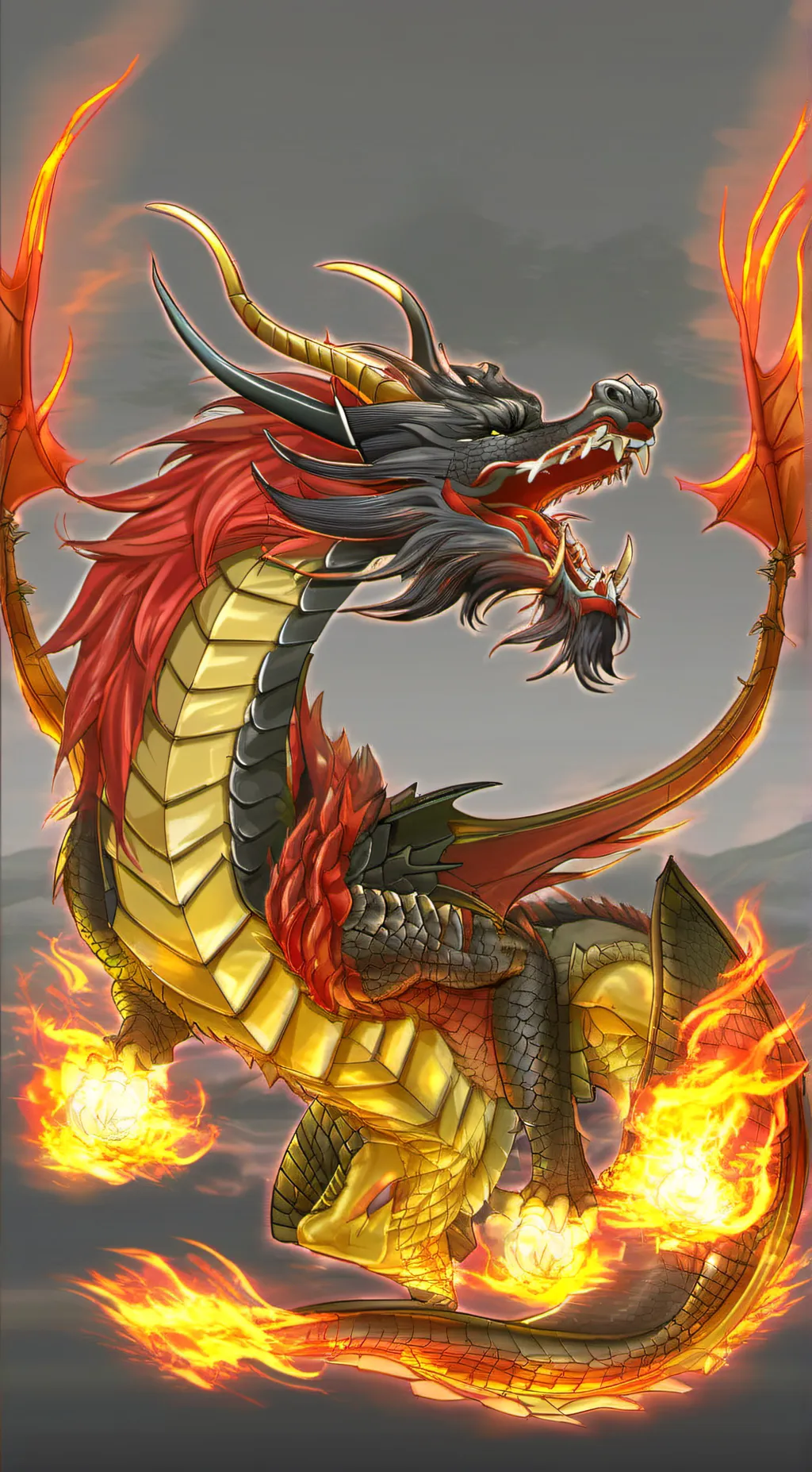 ai character: Ifrit, Lord Fire background