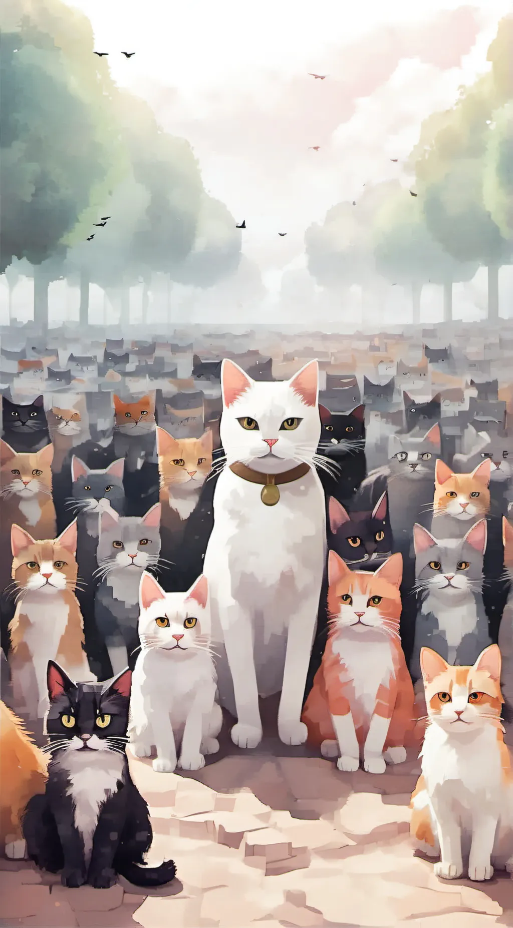 ai character: Army cats background