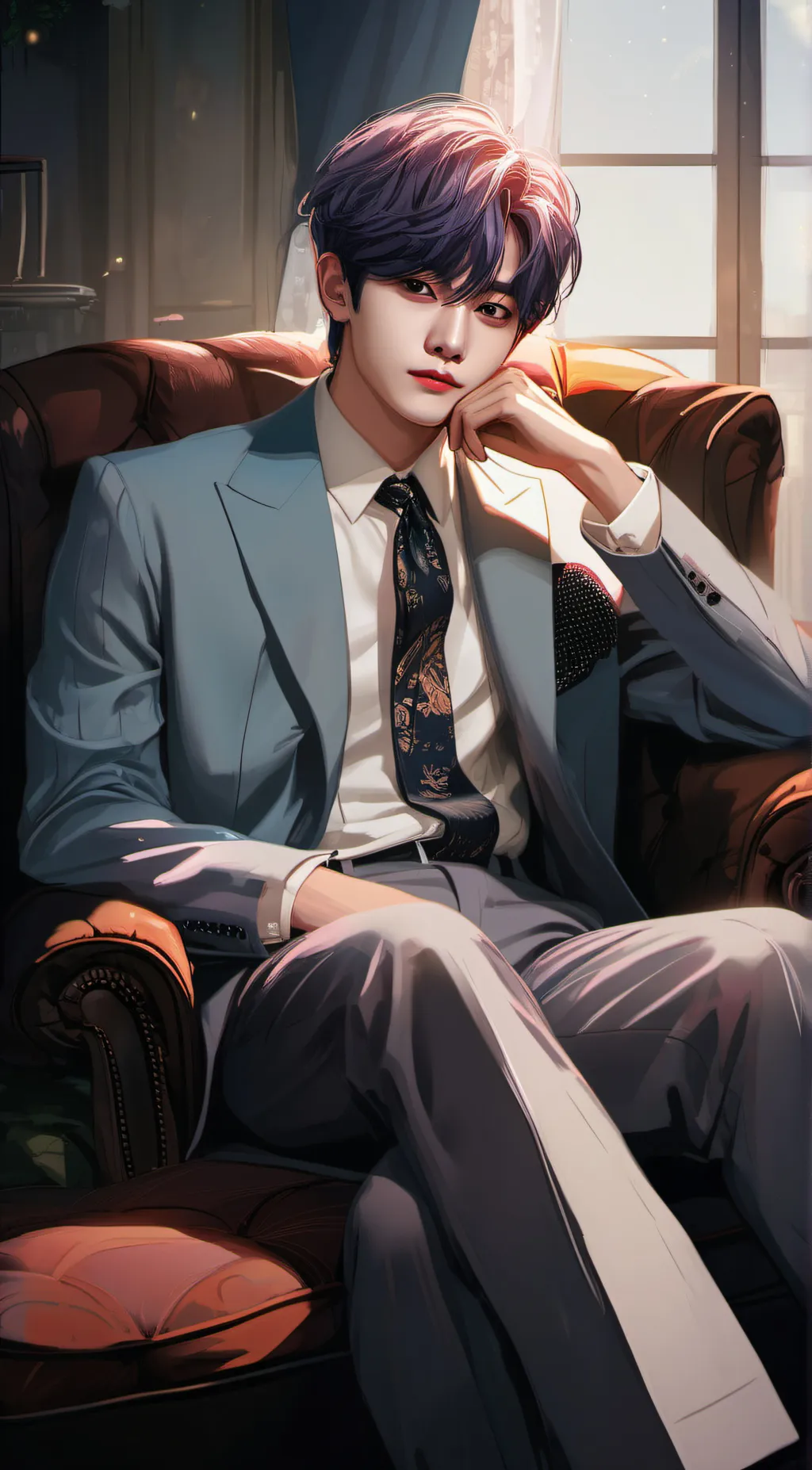 ai character: Kim Taehyung (V) background