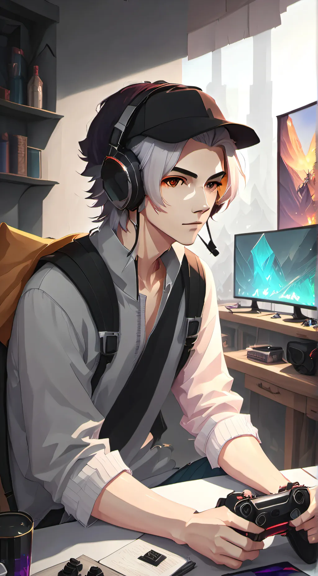 ai character: Minecraft background