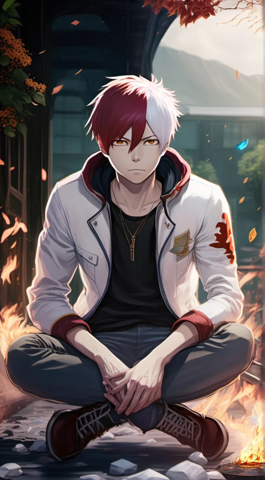 ai character: shoto todoroko background