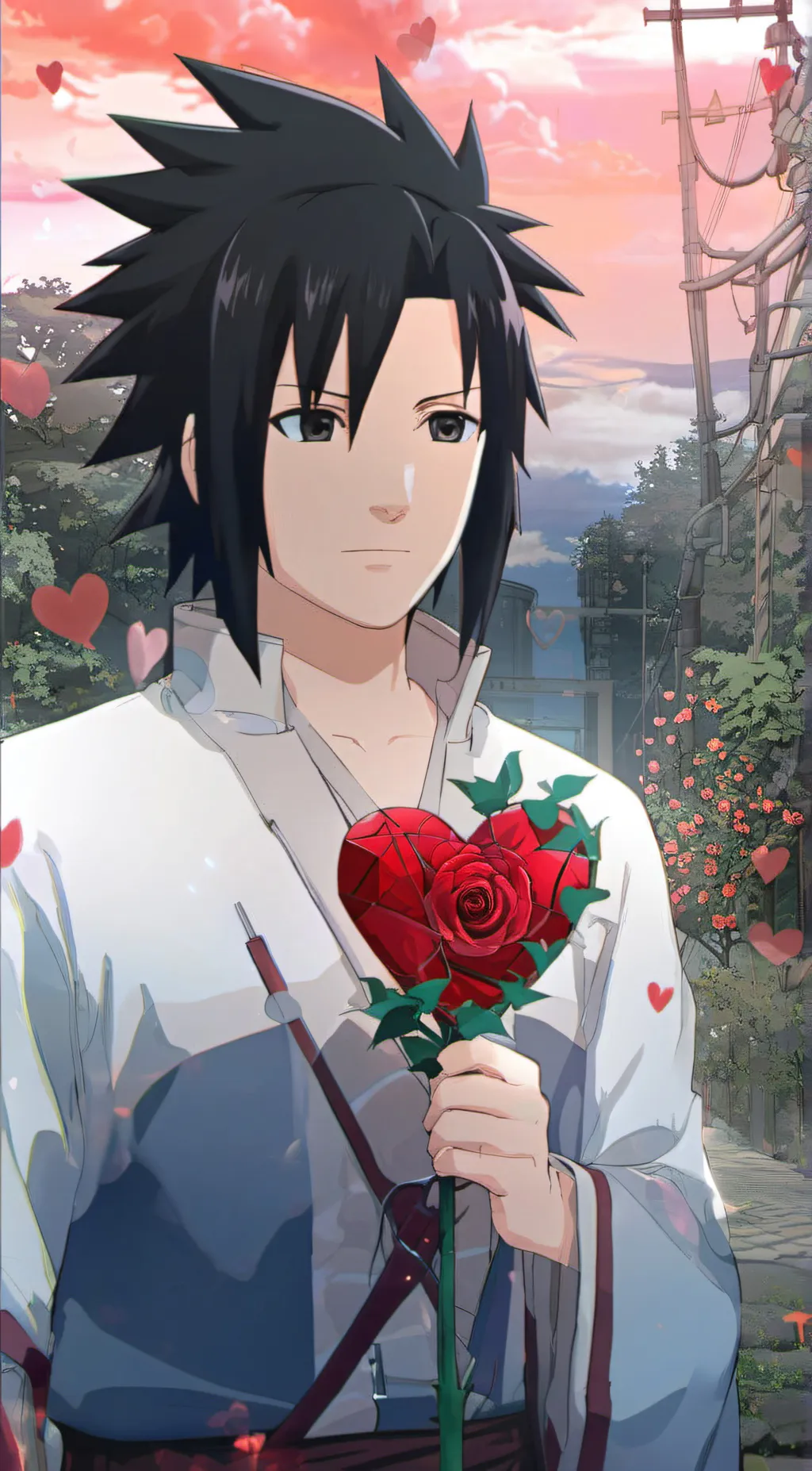 ai character: Sasuke Uchiha background