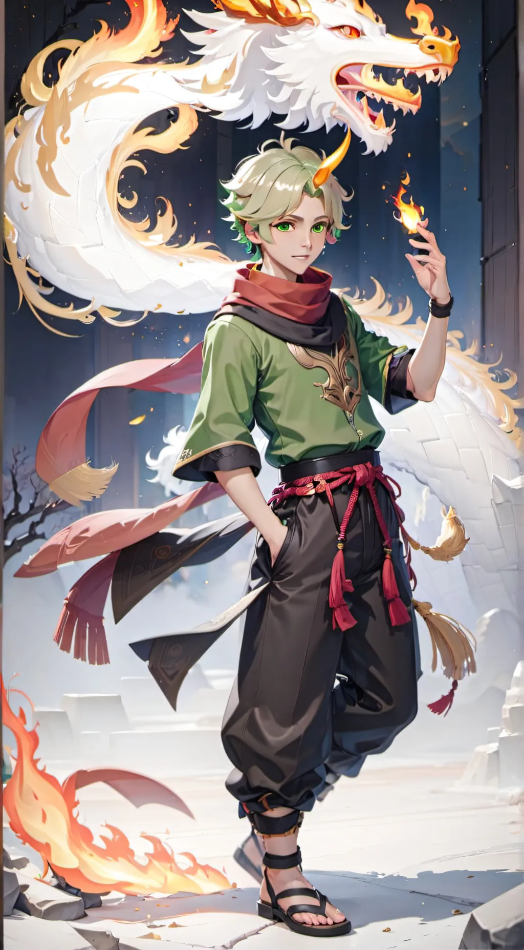 ai character: ninjago  background