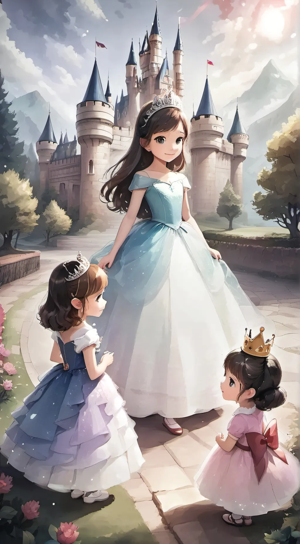 ai character: Ximena, Lily & Mia background
