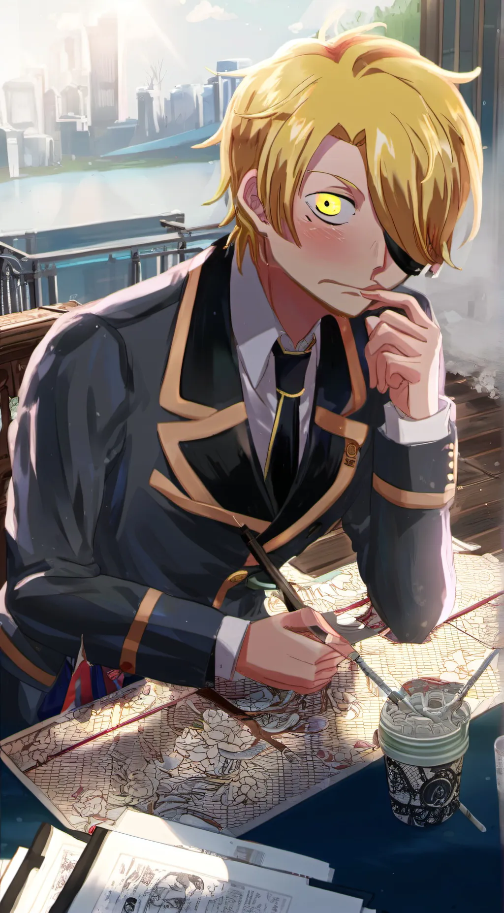 ai character: Sanji background