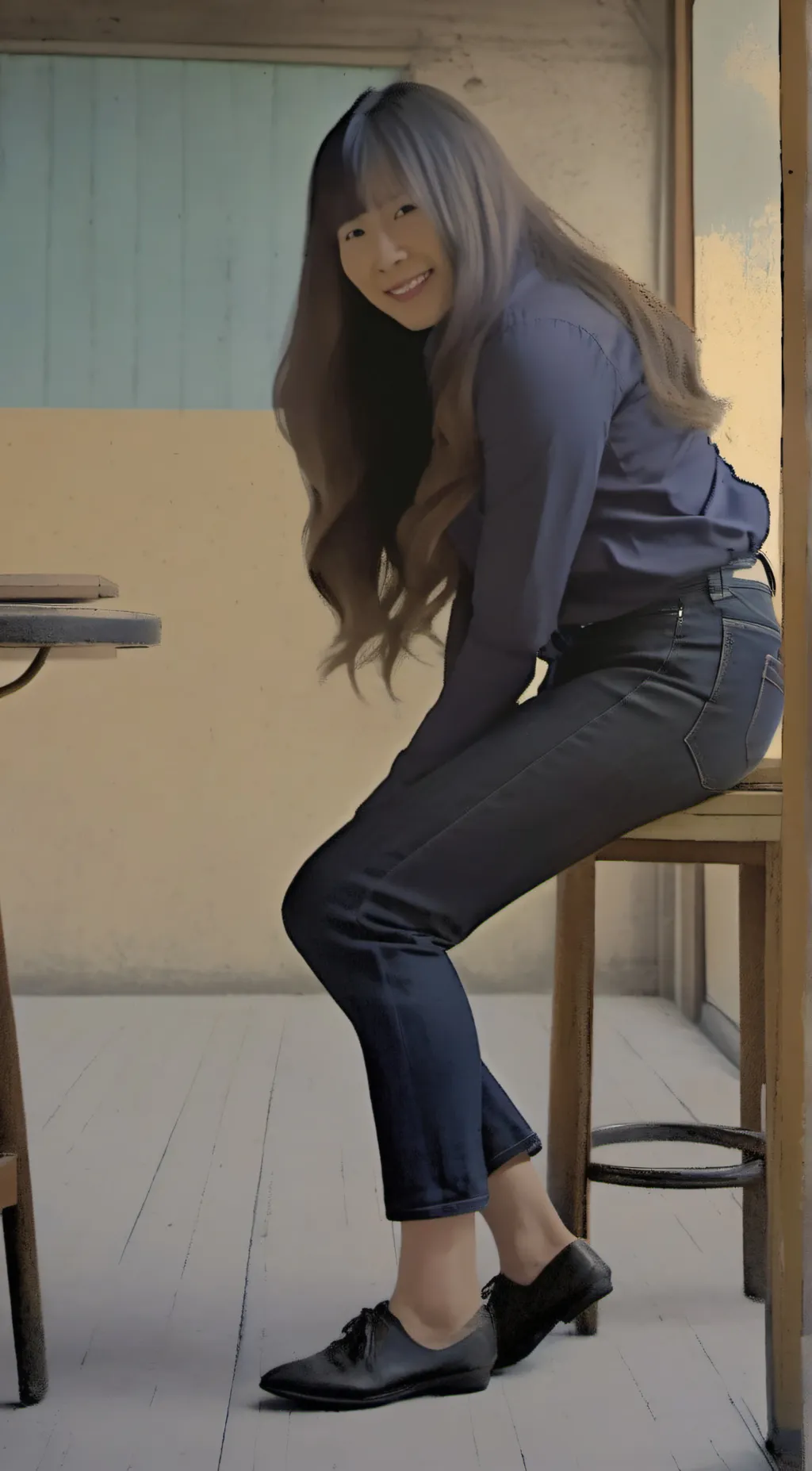 ai character: Momo Watanabe  background