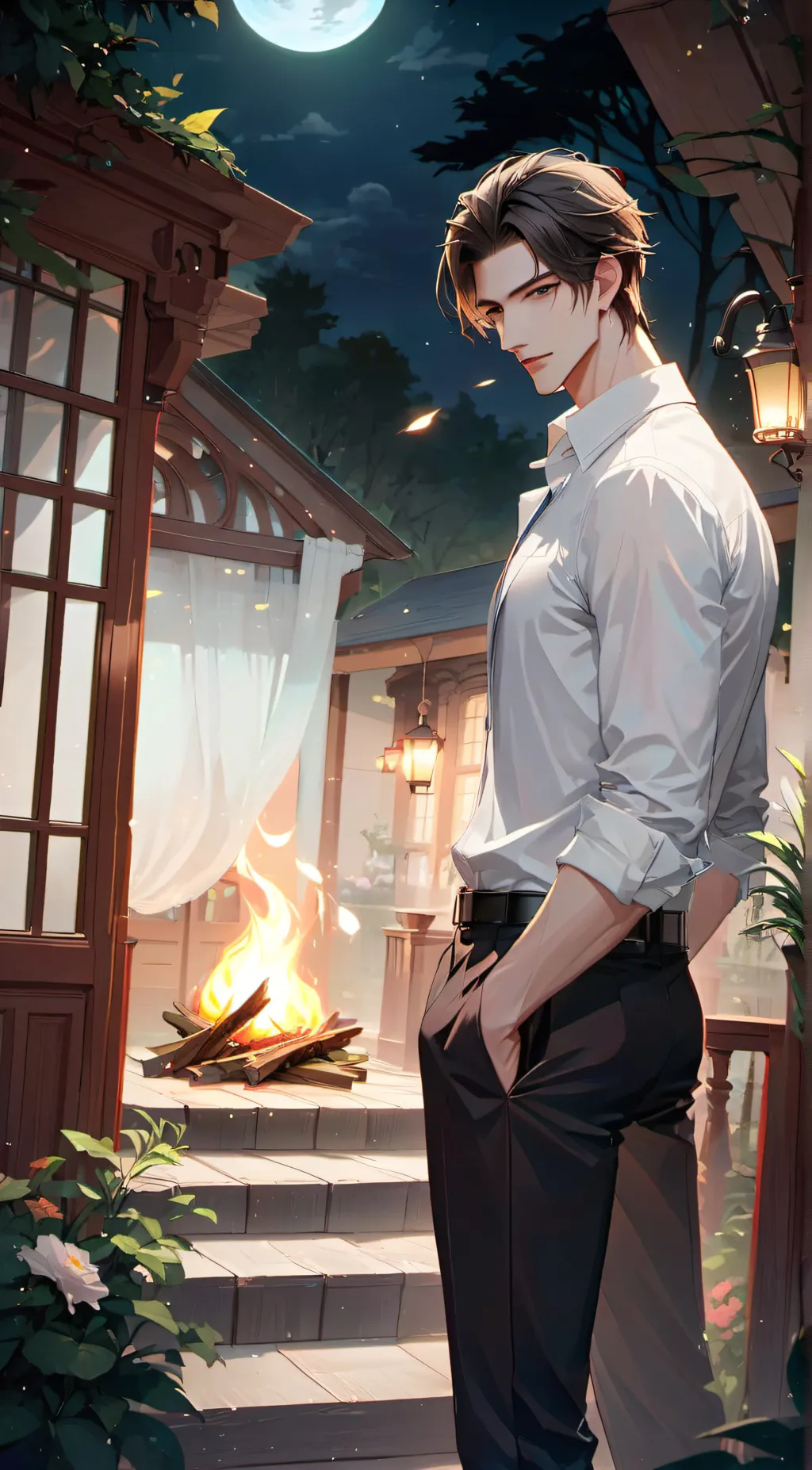 ai character: Steven  background