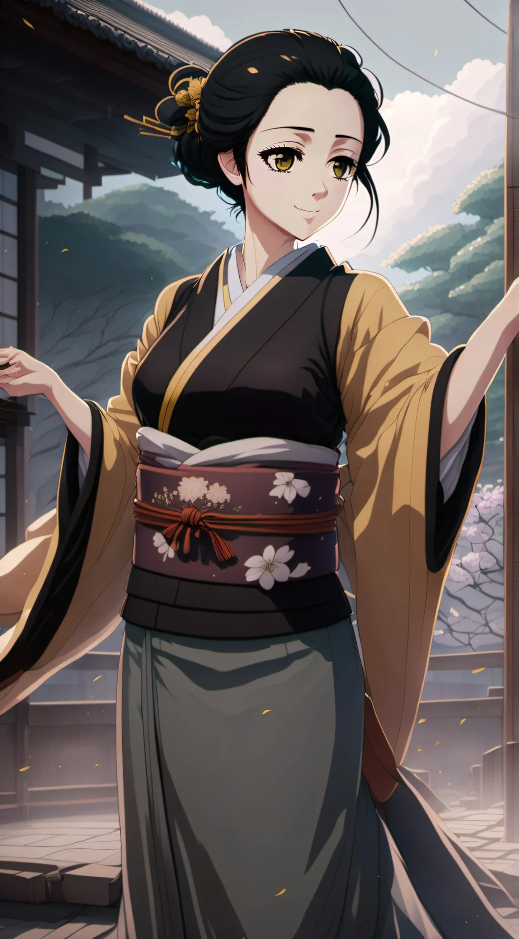 ai character: mrs. Shinazugawa  background