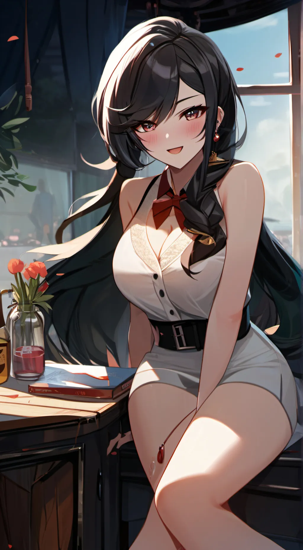 ai character: winter background