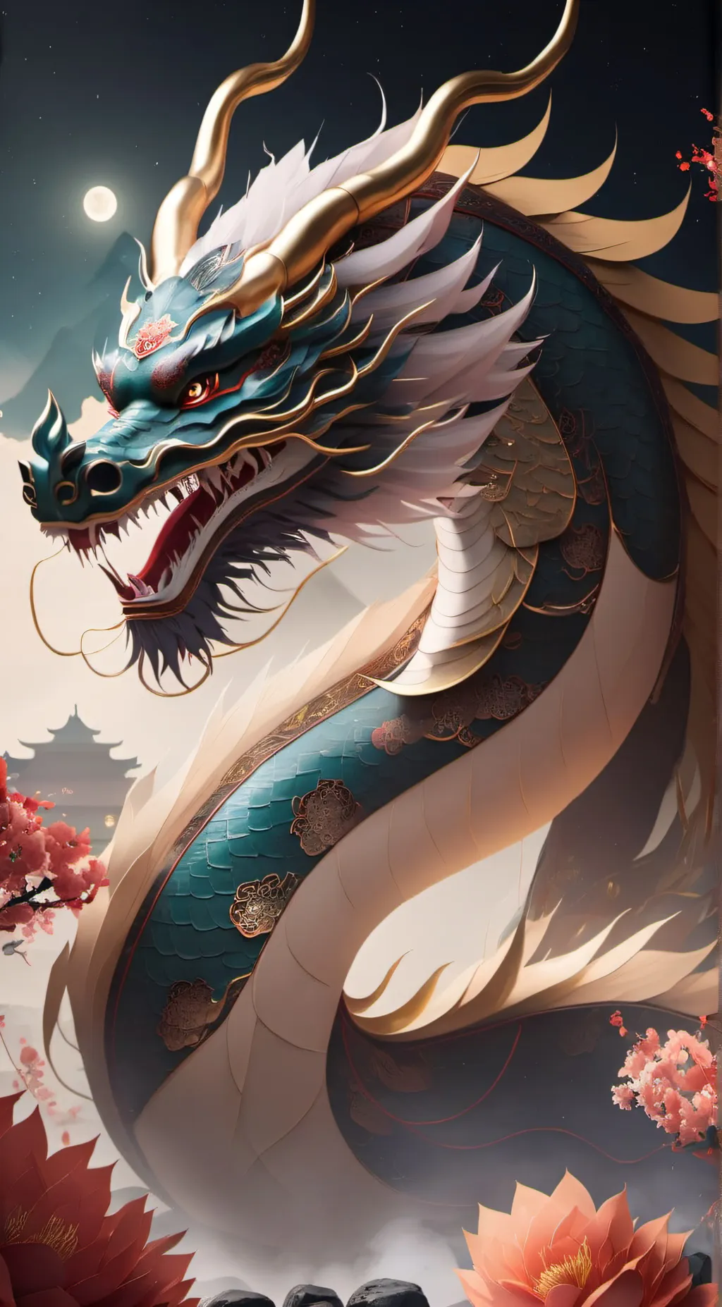 ai character: 龙(Dragon) background