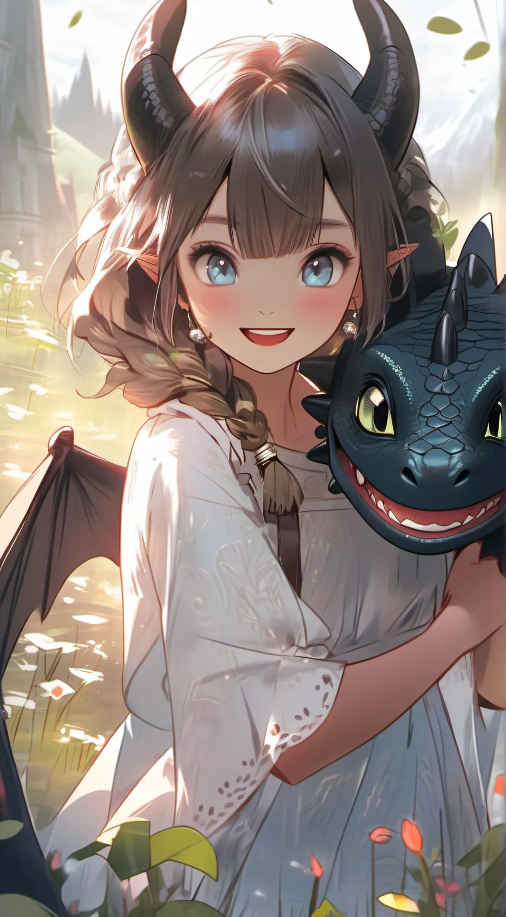 ai character: Toothless.hiccup  background