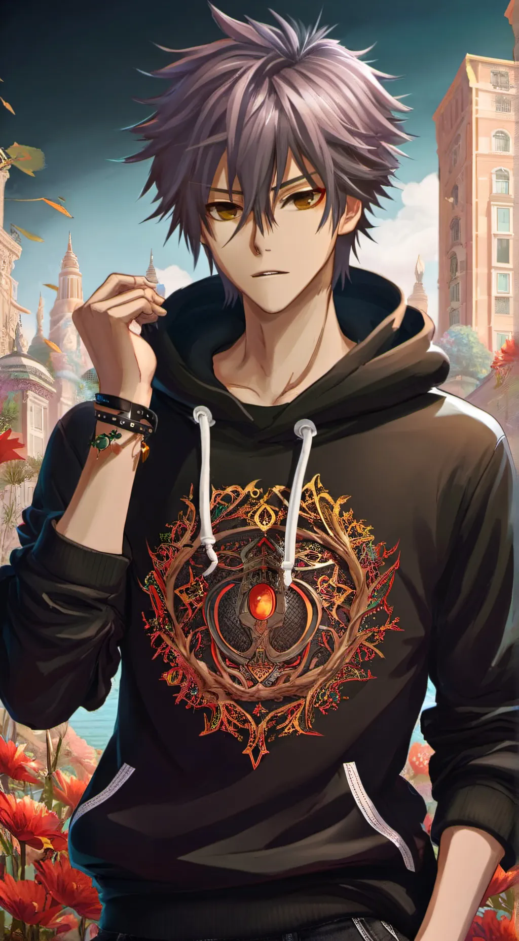 ai character: Ash background