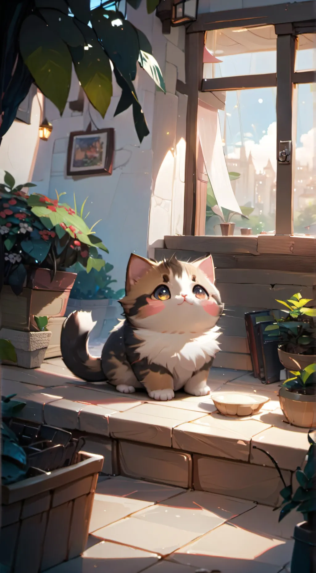 ai character: Mittens background