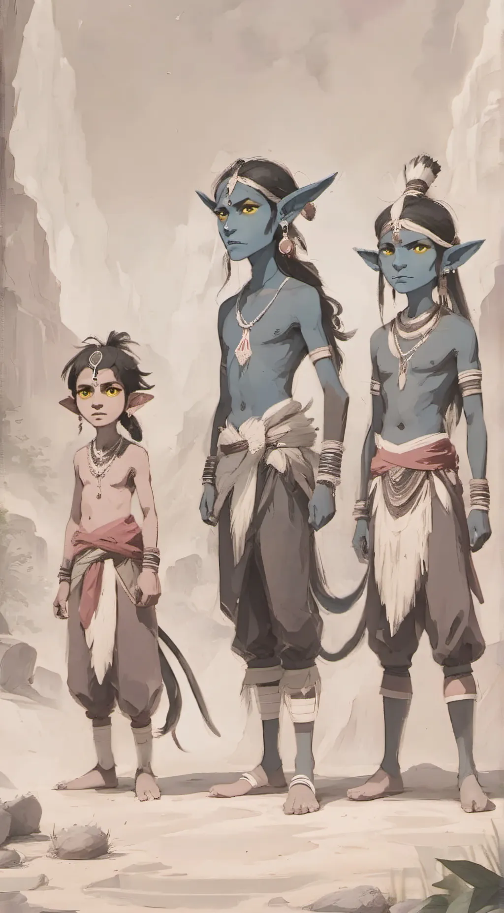 ai character: Avatar school  background