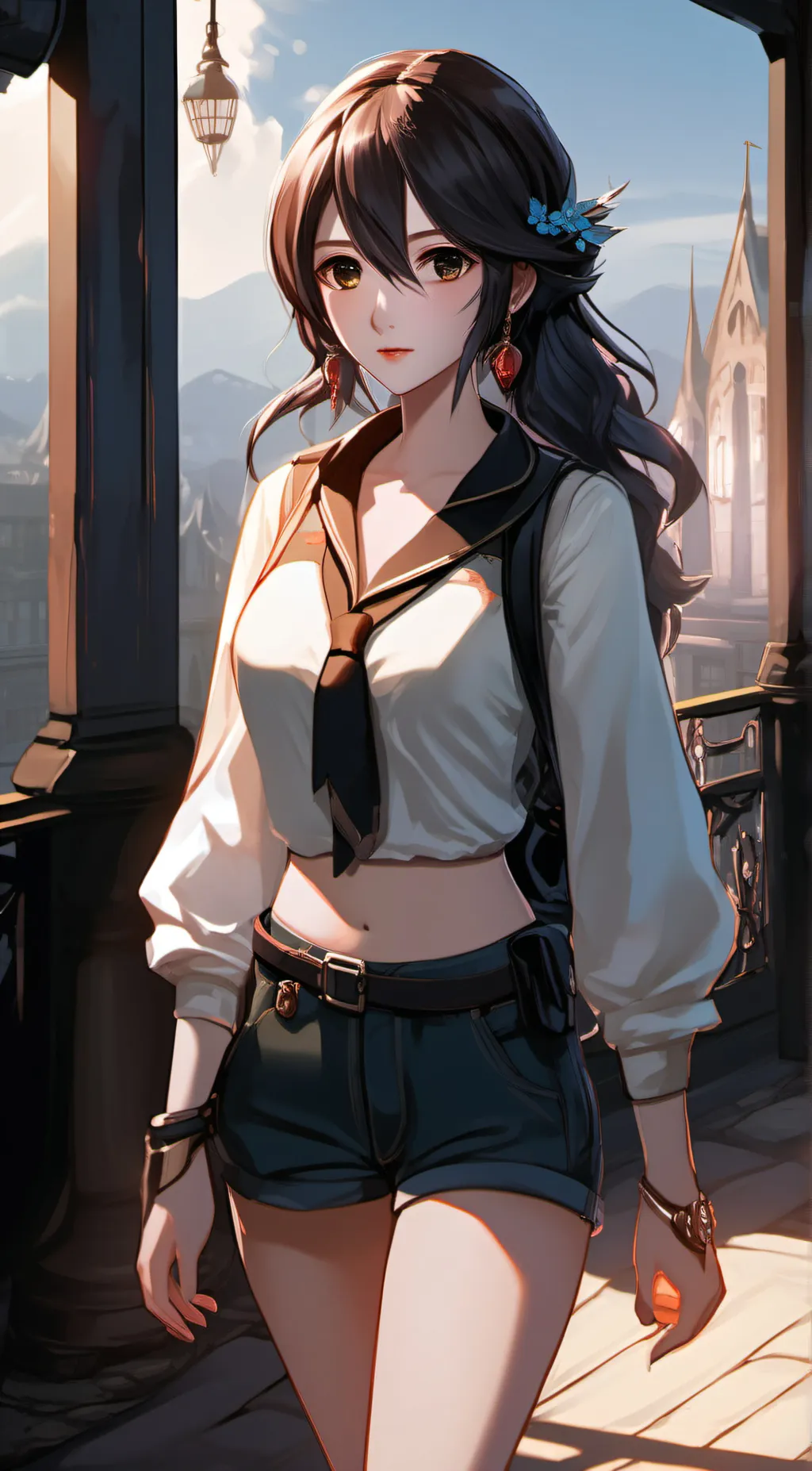 ai character: rose background