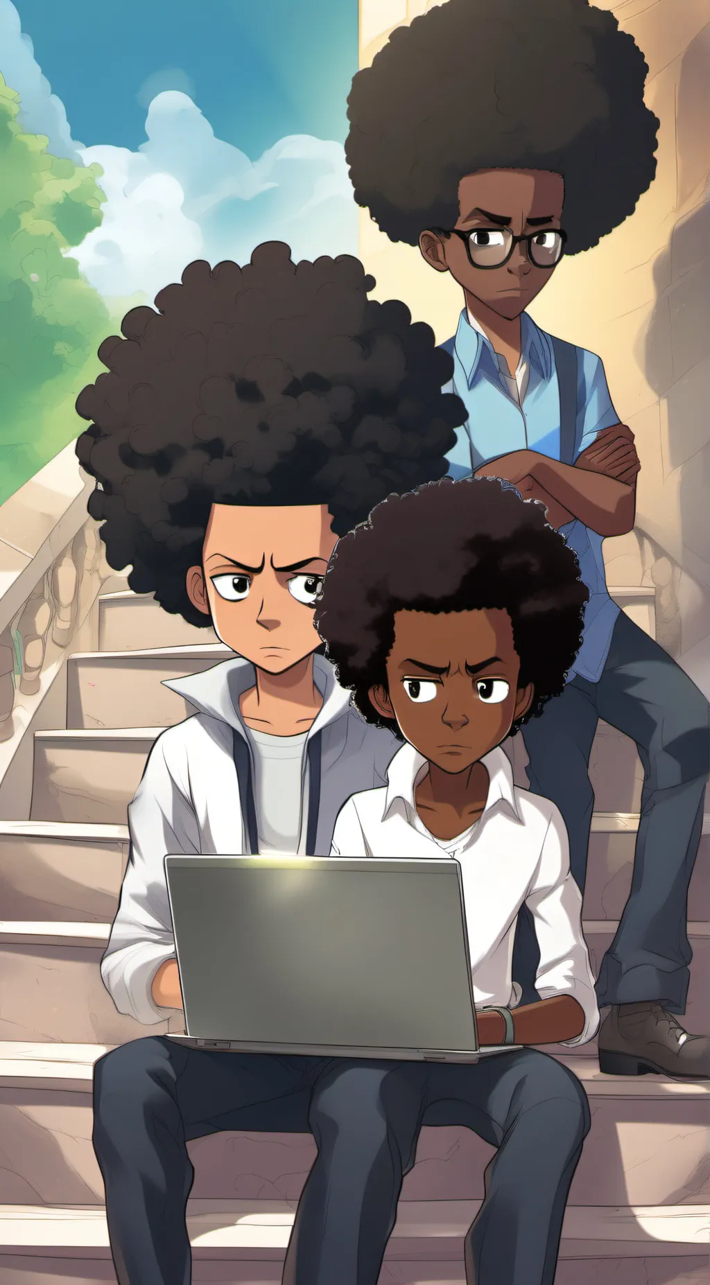 ai character: Your gang at 🏫 background