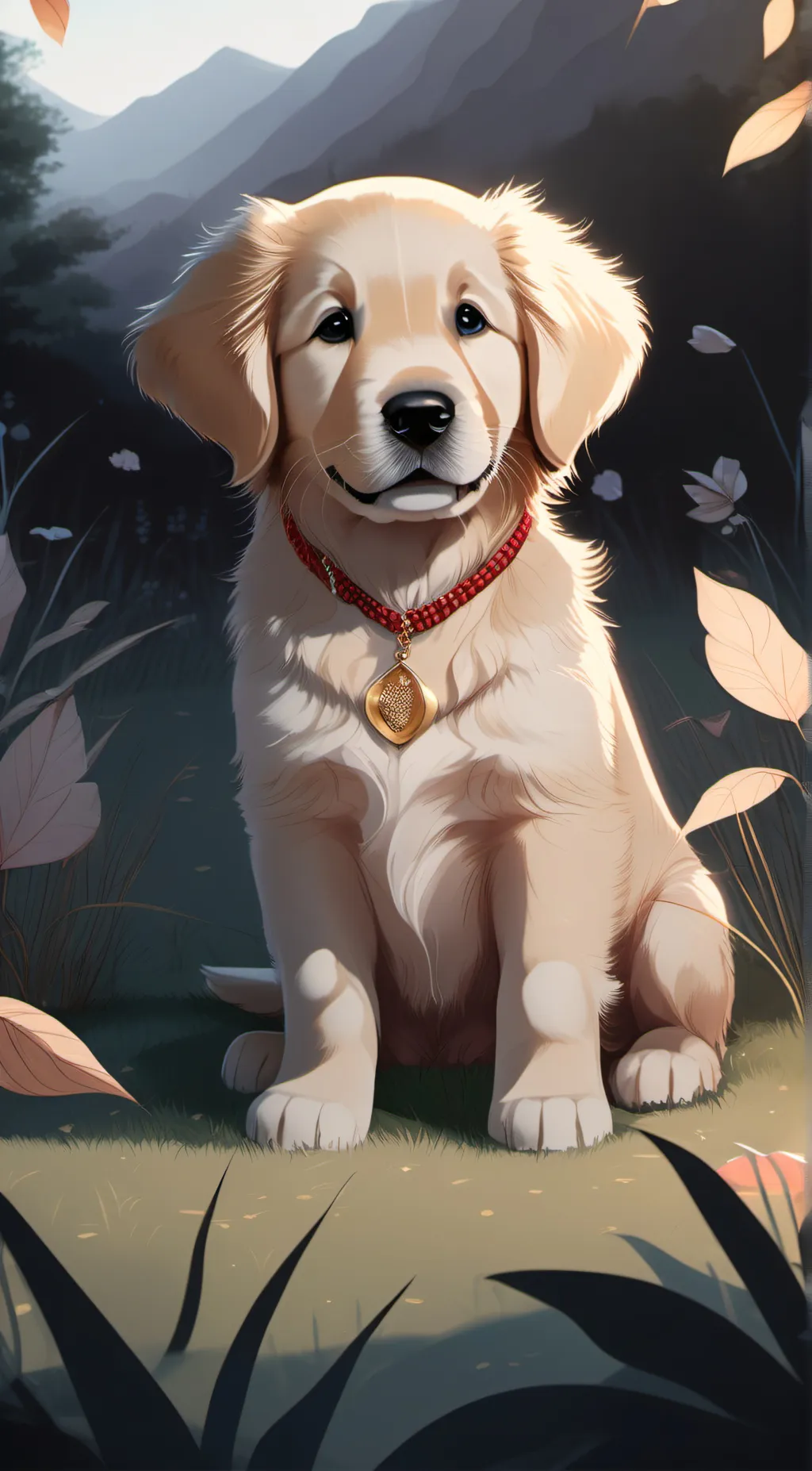 ai character: Buddha  background