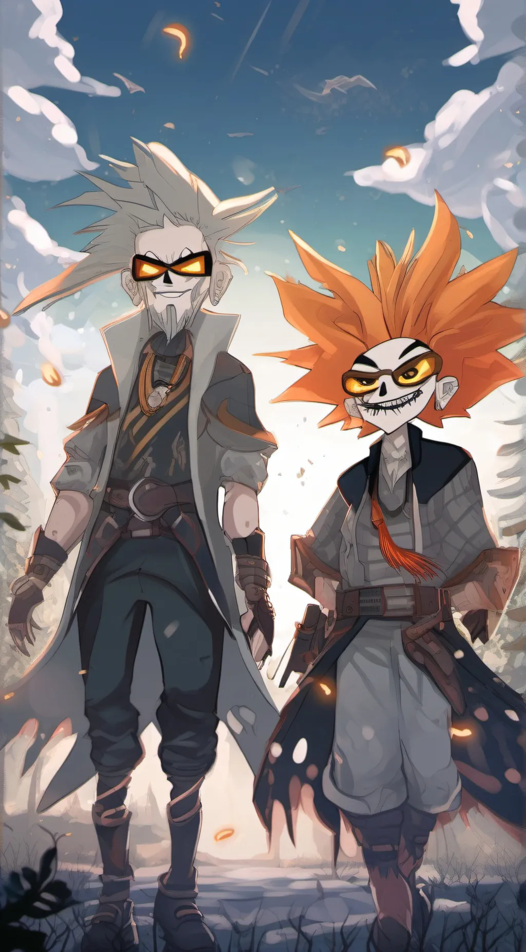 ai character: sun and moon background