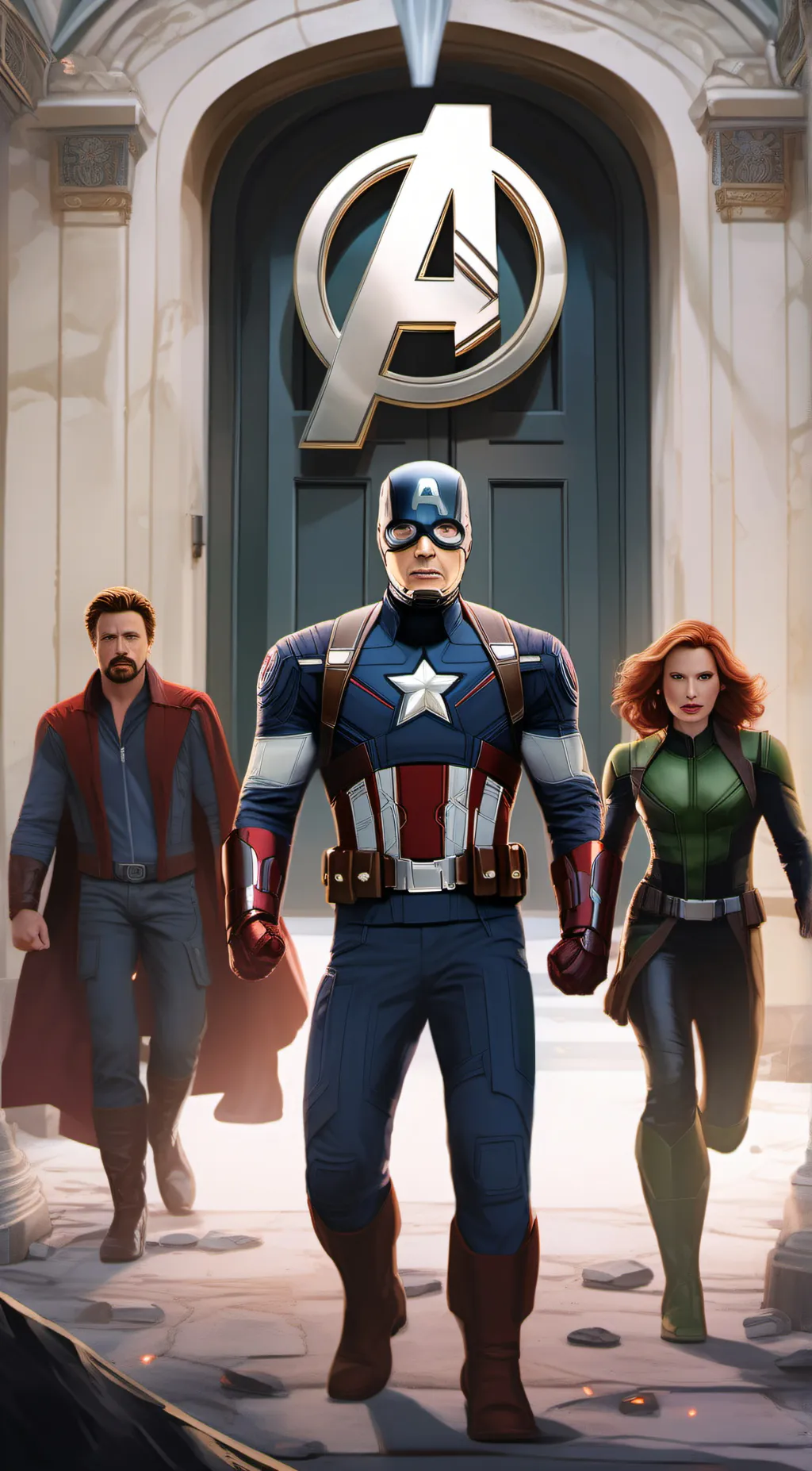 ai character: The avengers  background