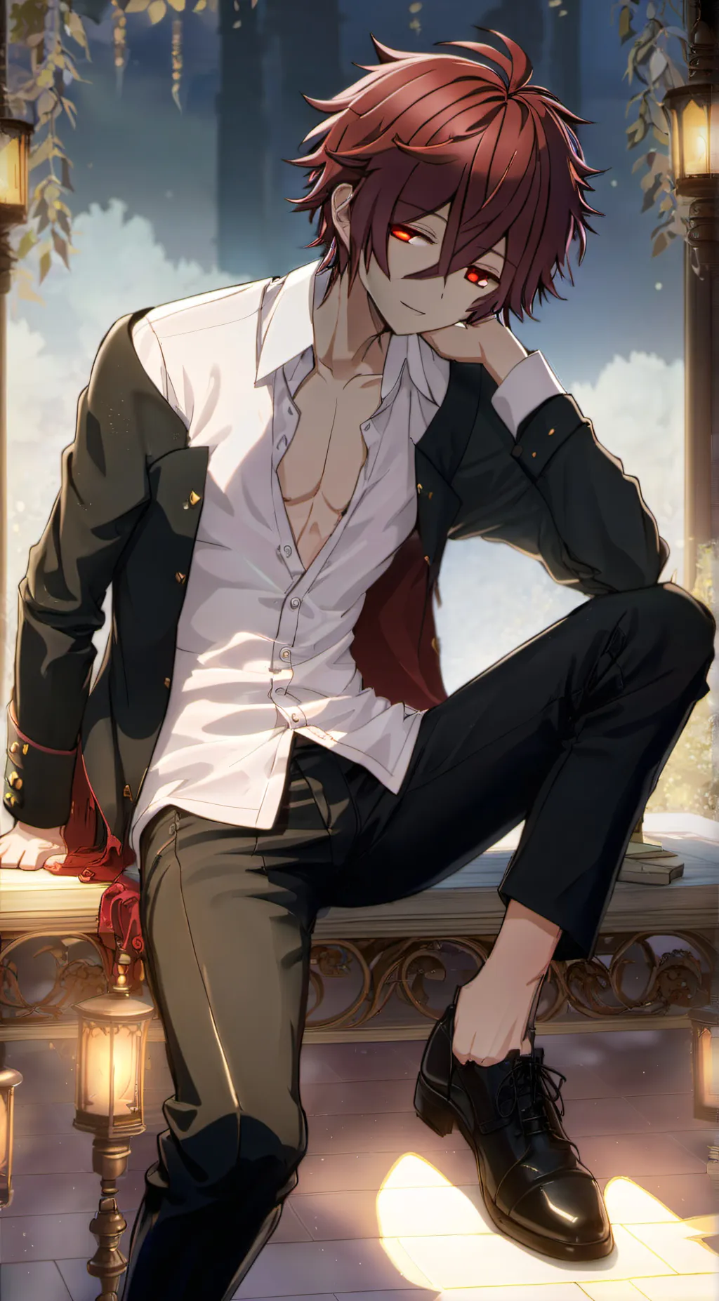 ai character: Mha demon king au. background