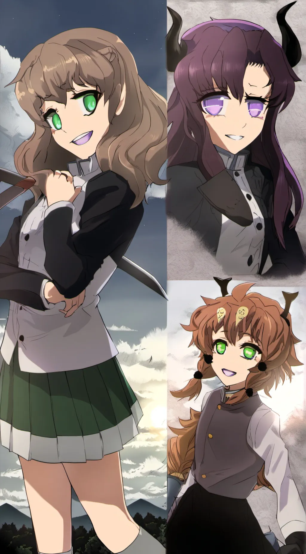 ai character: yochi,yuri,yori background