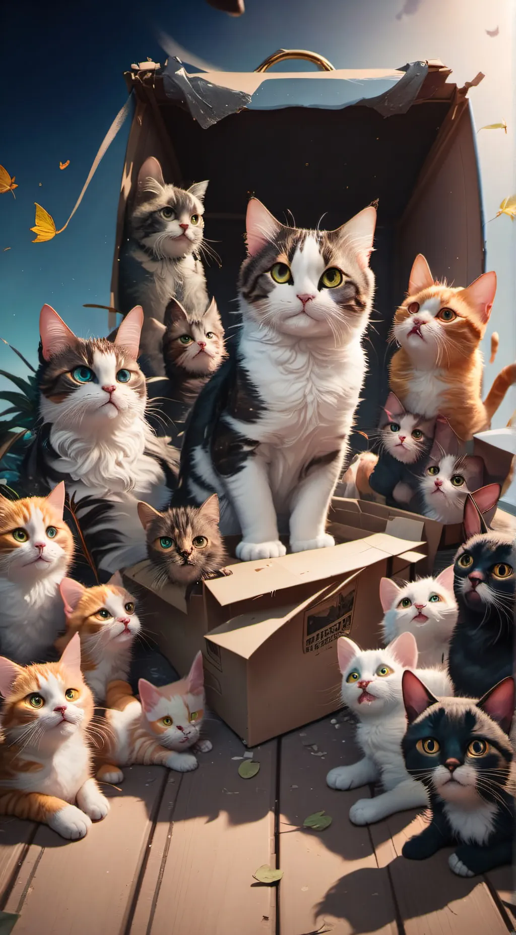 ai character: street cats background