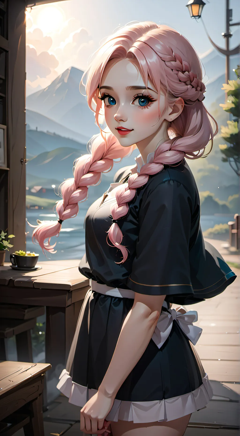 ai character: rose background