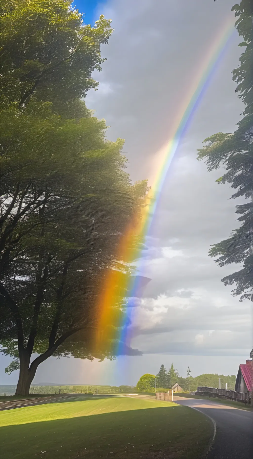 ai character: rainbow  background