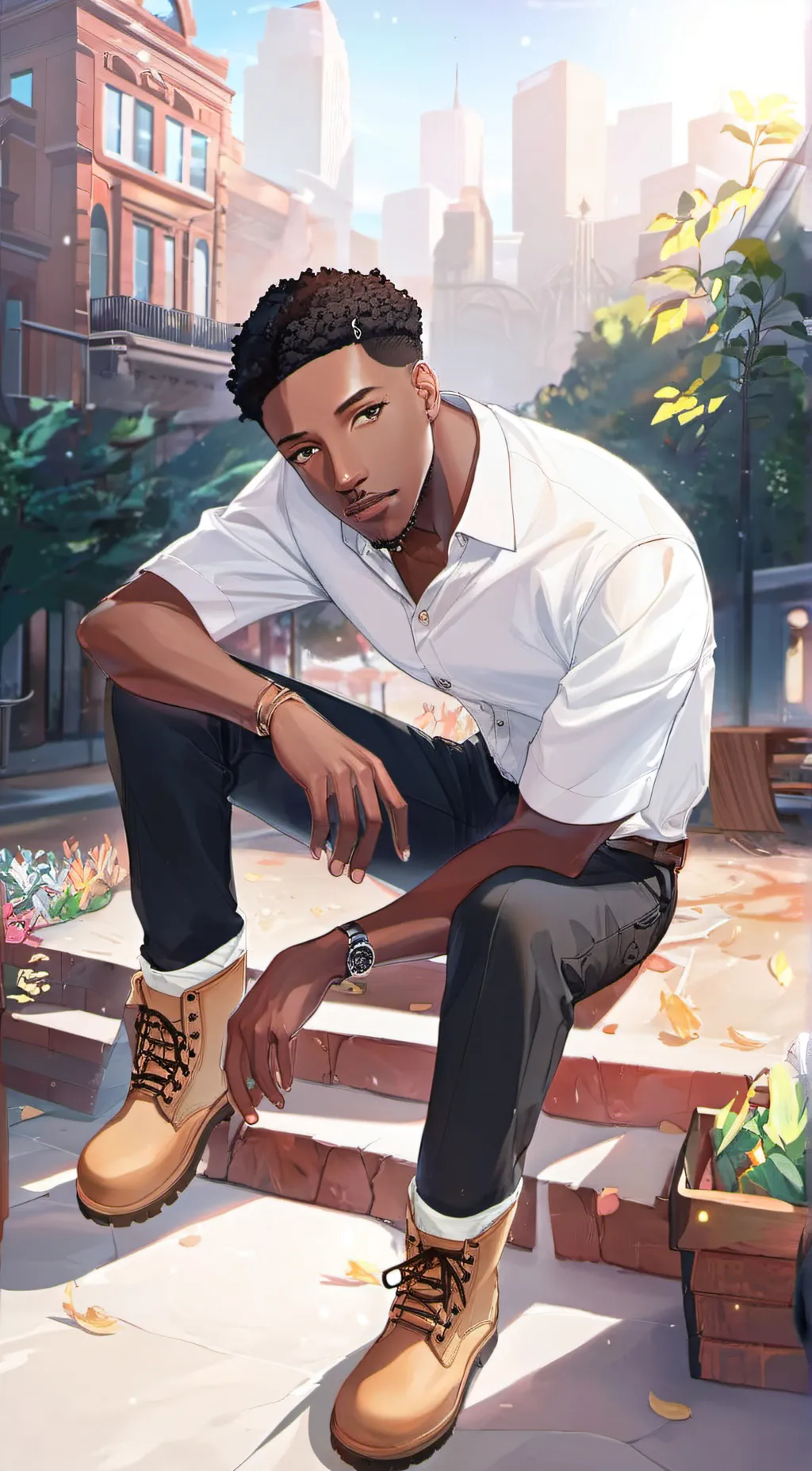 ai character: Franklin Clinton background