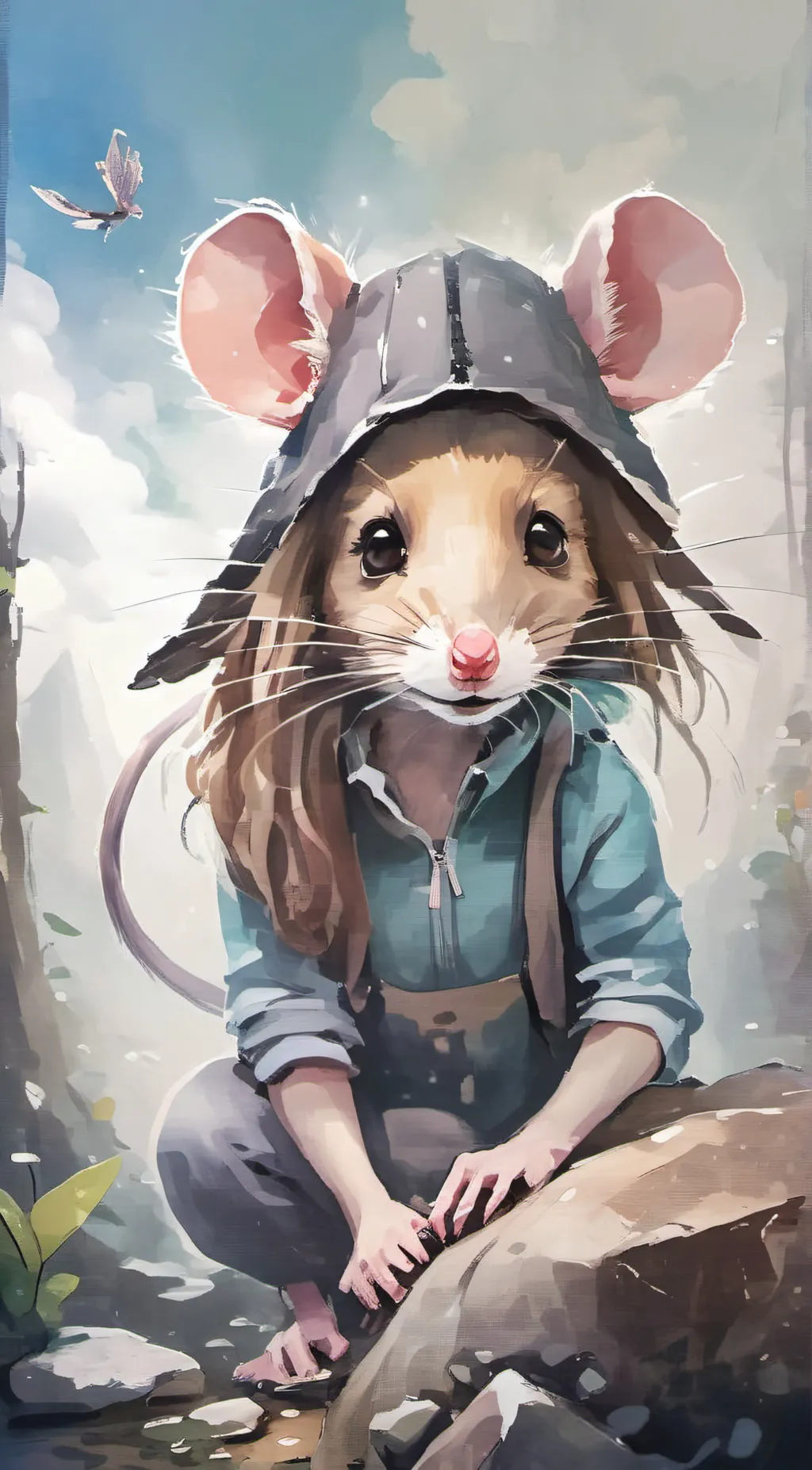 ai character: rat 🐀 background