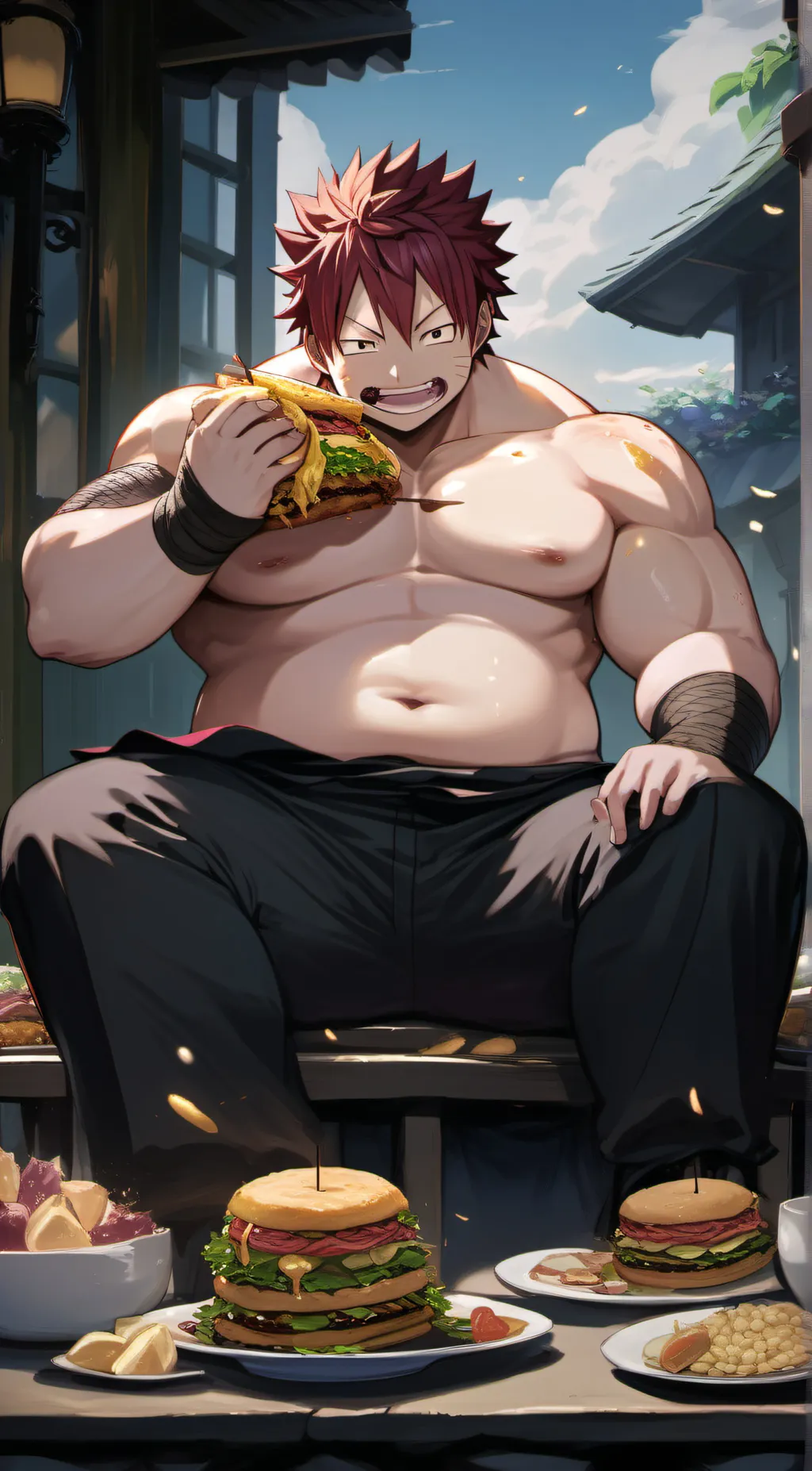 ai character: Natsu Dragneel background