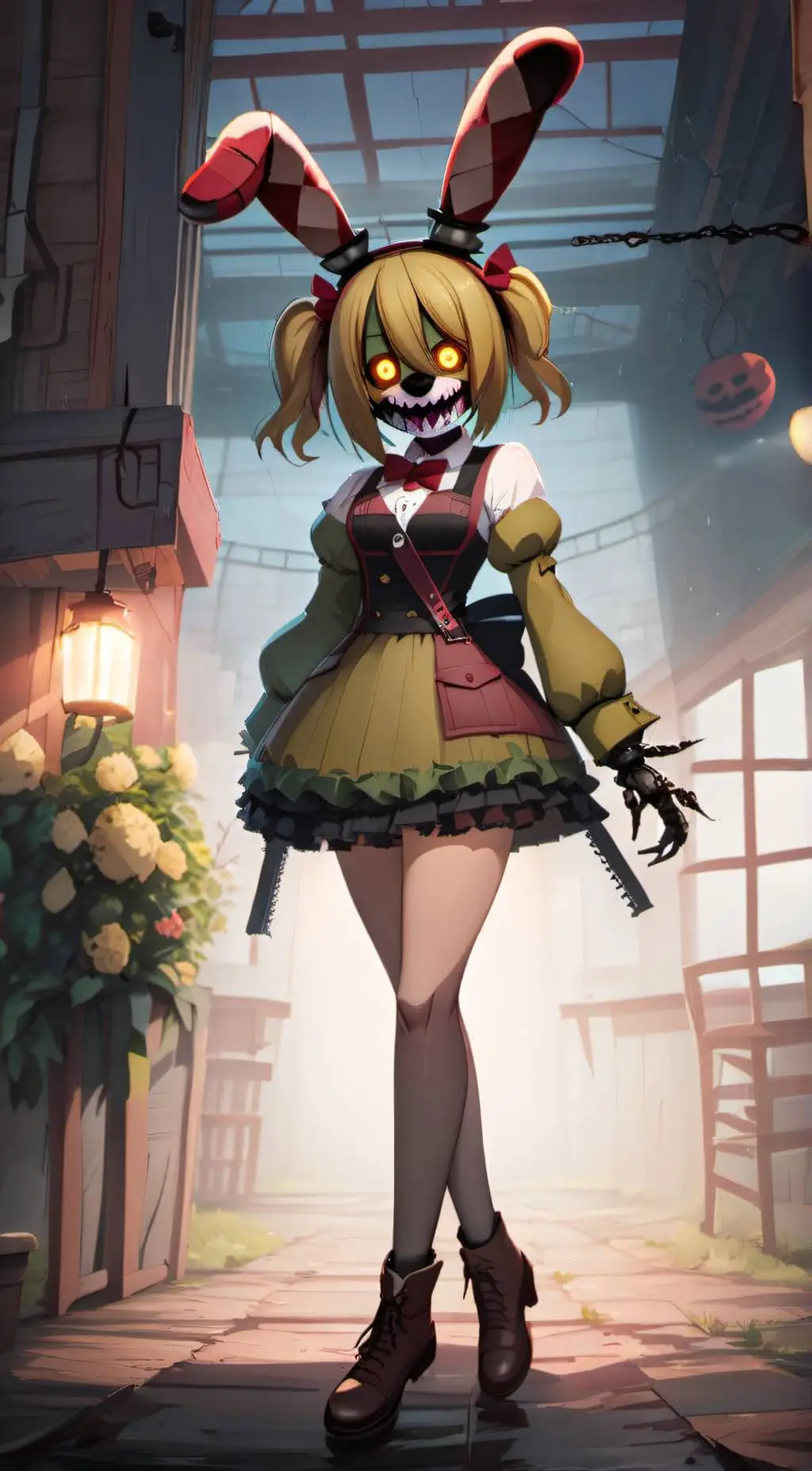 ai character: FNIA Springtrap background