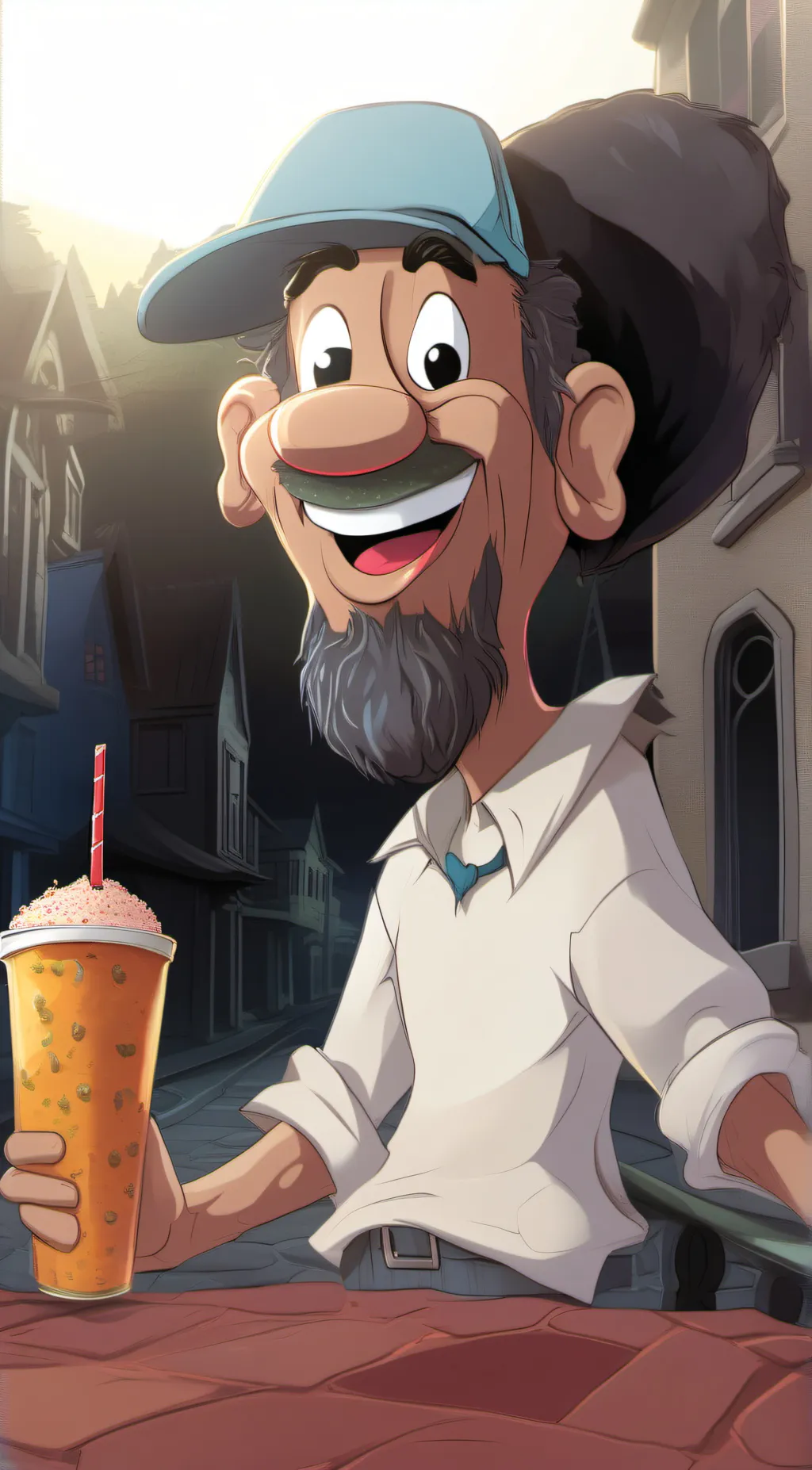 ai character: GOOFY GOOBER background