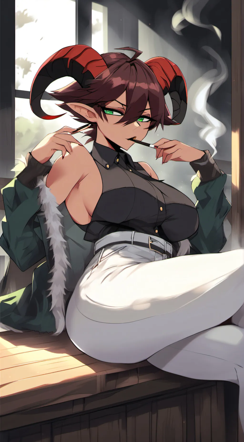 ai character: Scarlet background