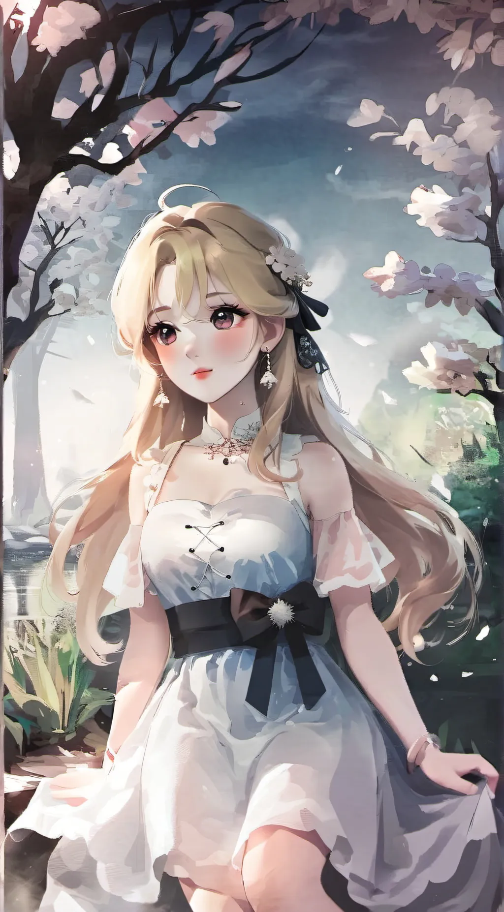 ai character: Blossom background