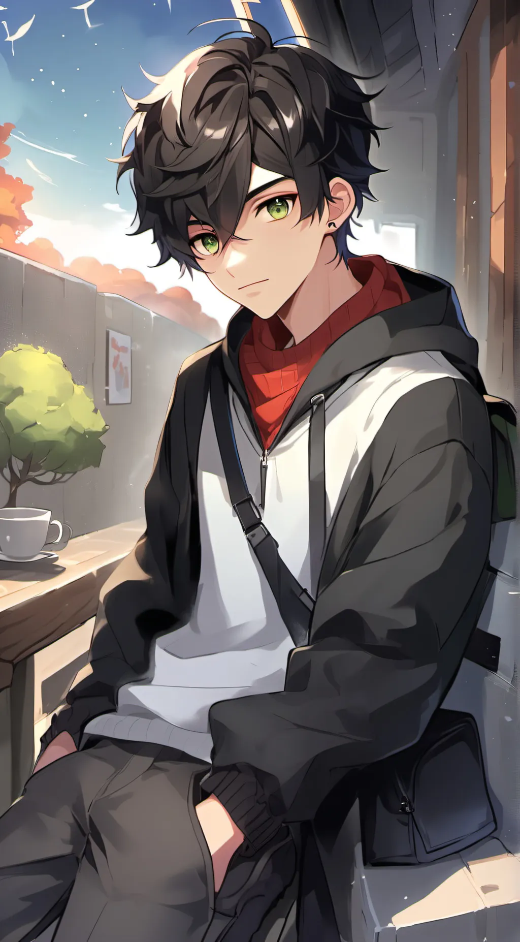 ai character: Lucas  background