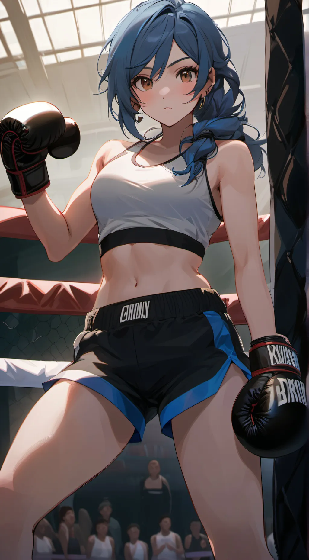 ai character: female boxing team background