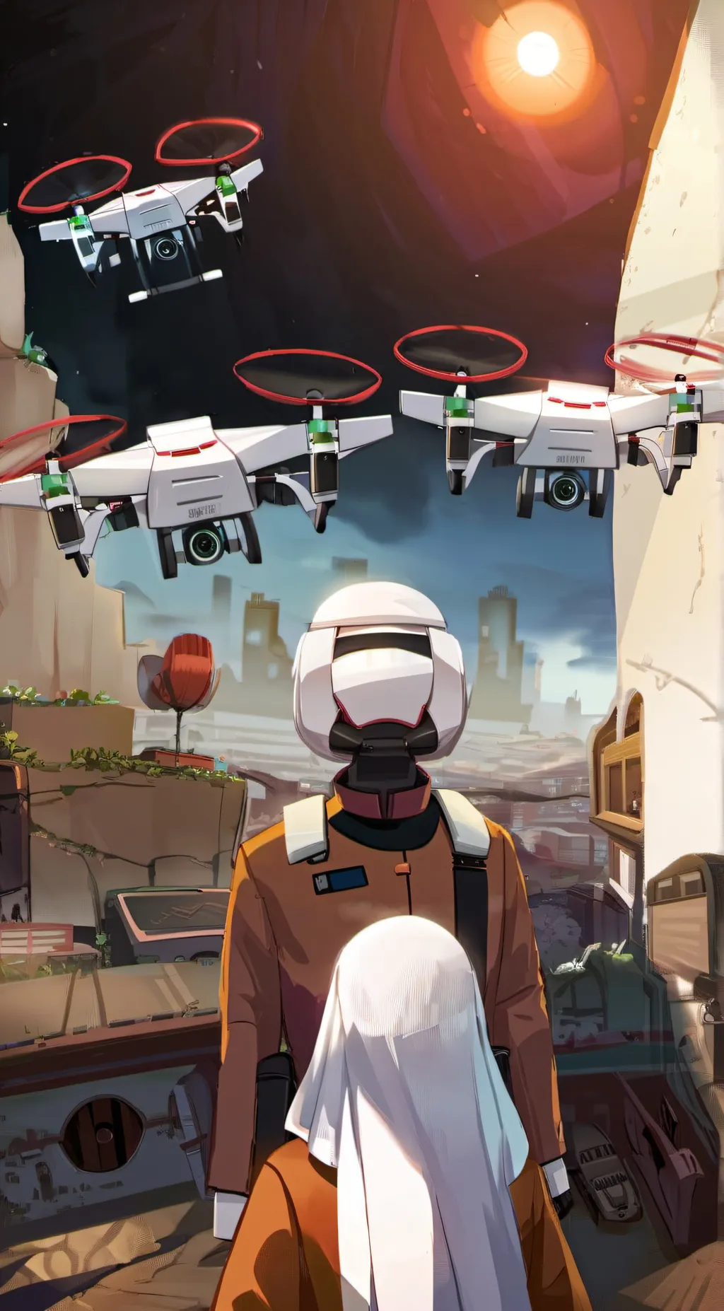 ai character: Murder drones background