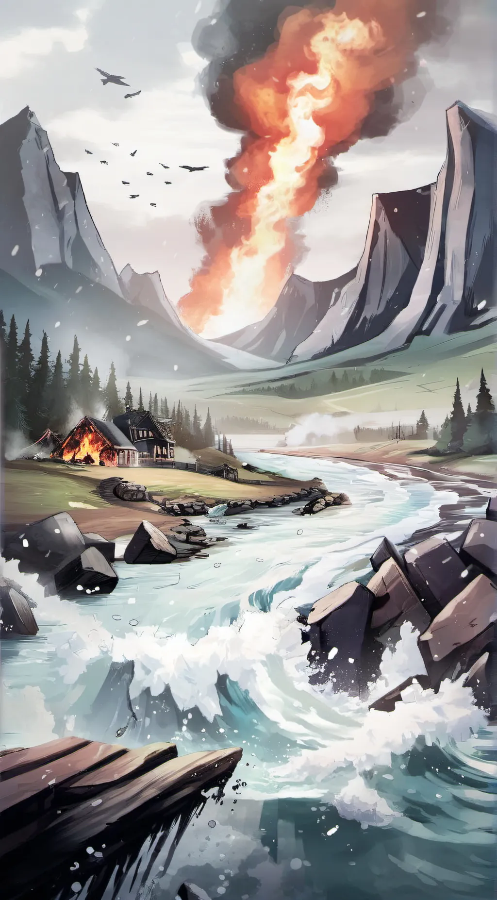 ai character: FIRE IN DA HOLE🕳️🔥 background