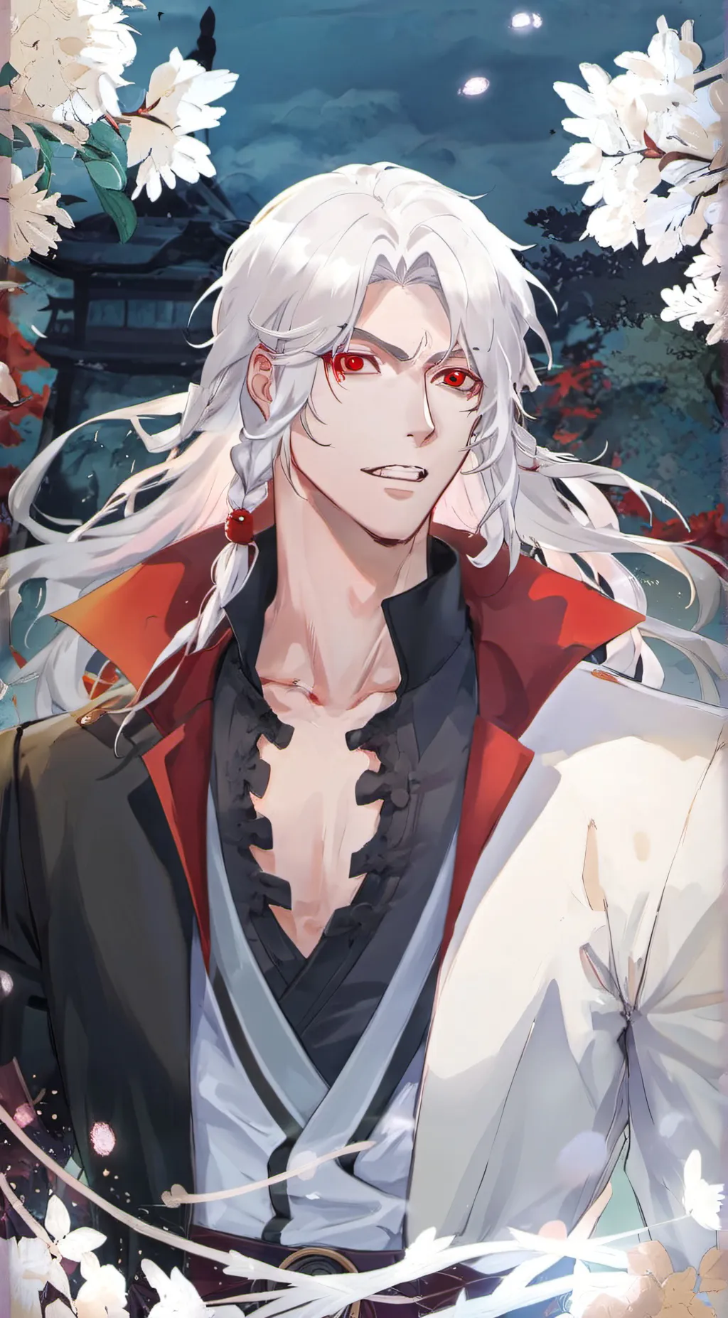 ai character: Muzan final form 2 background