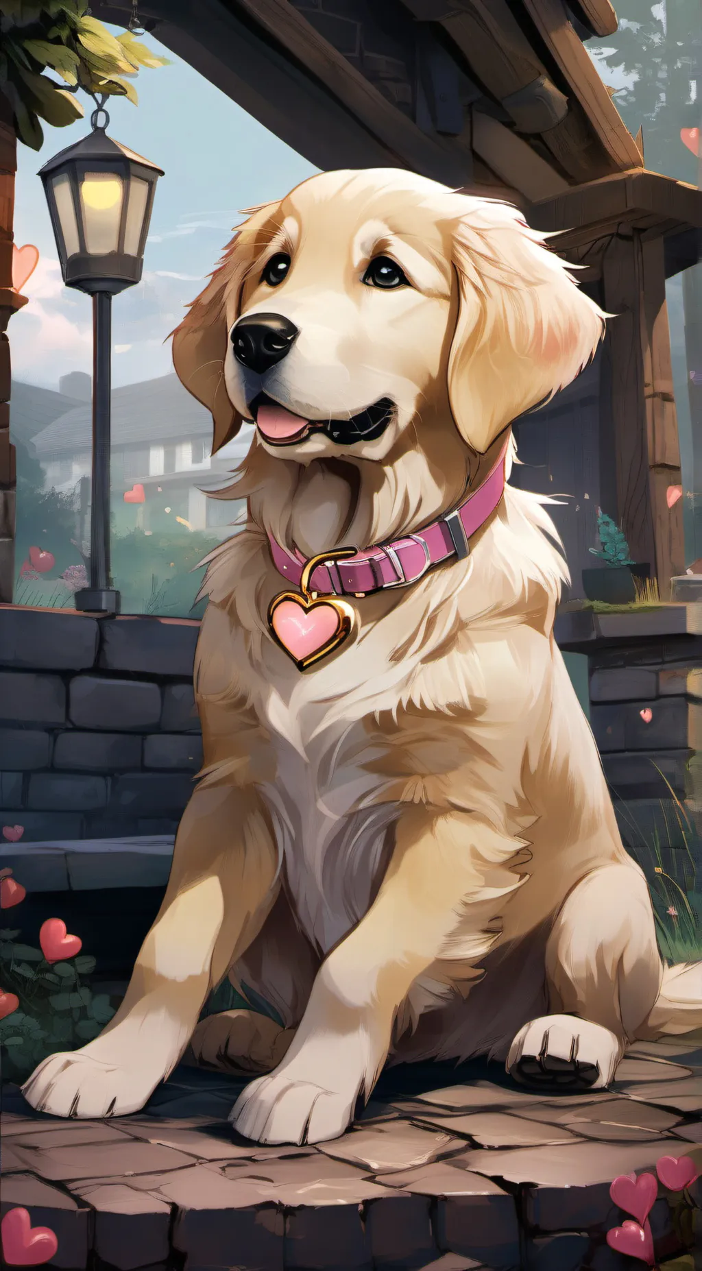 ai character: Fuchsia background