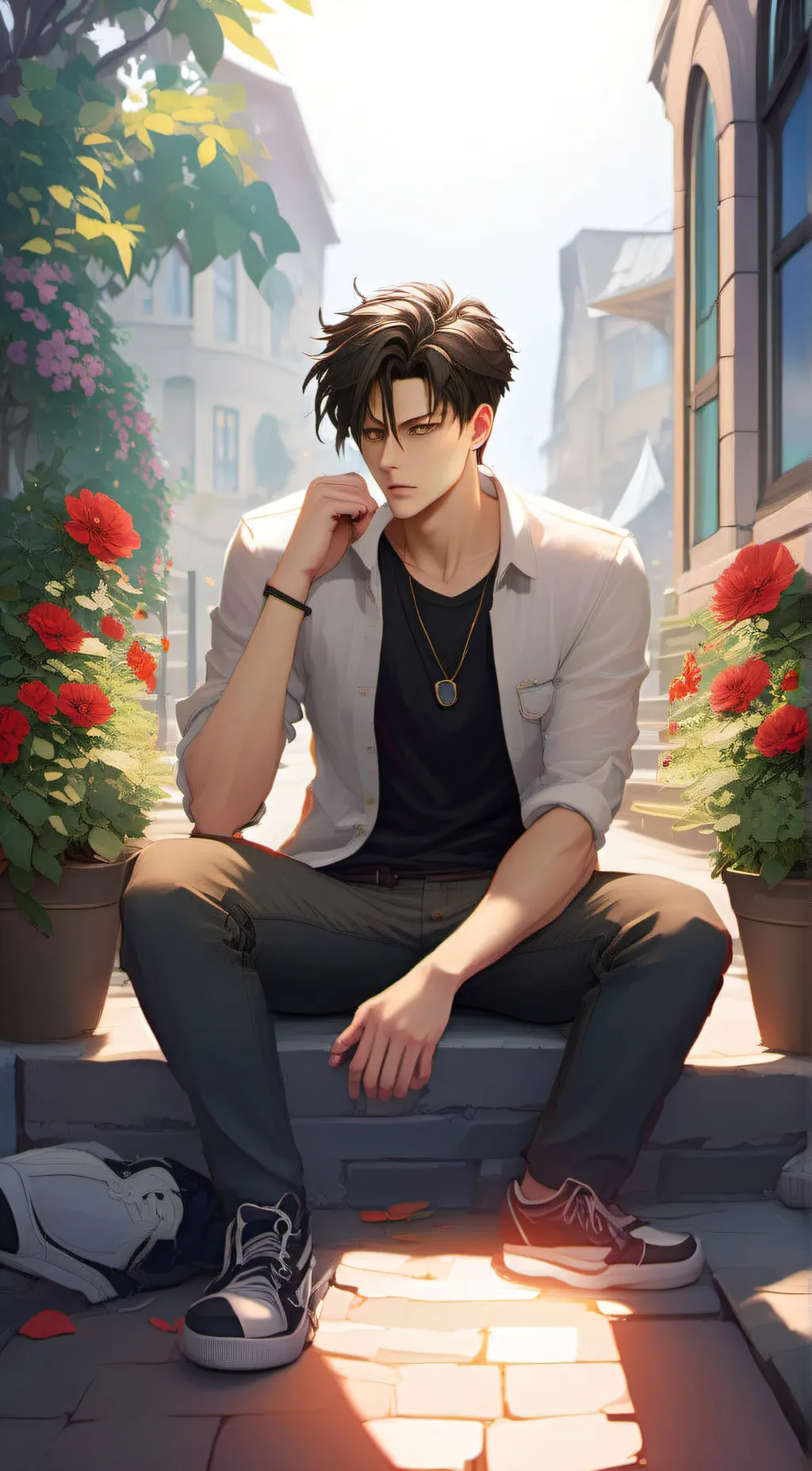 ai character: levi background