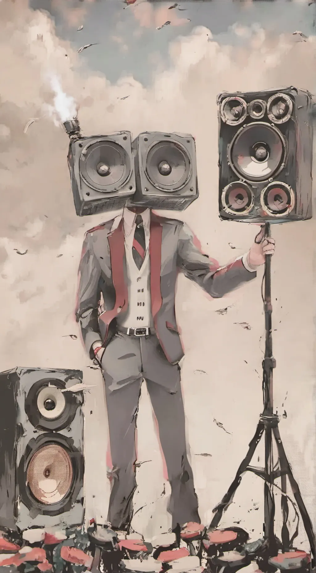 ai character: speaker man background