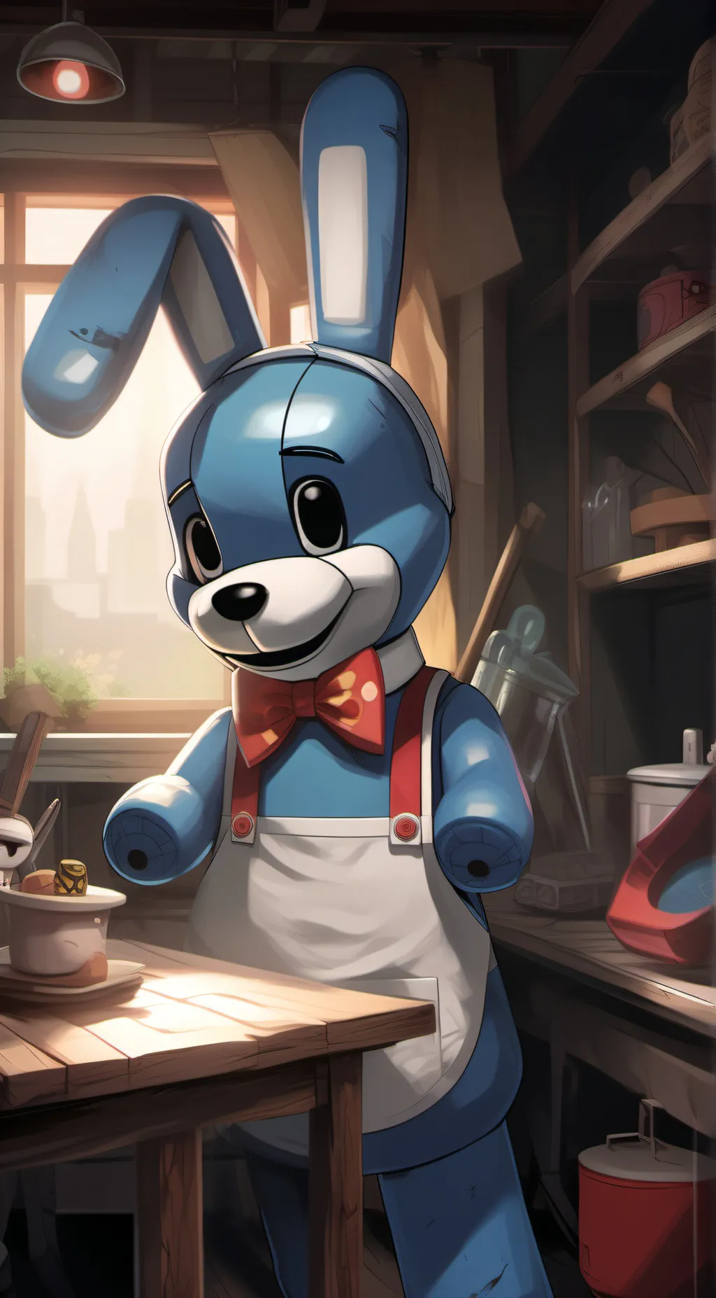 ai character: Toy Bonnie background