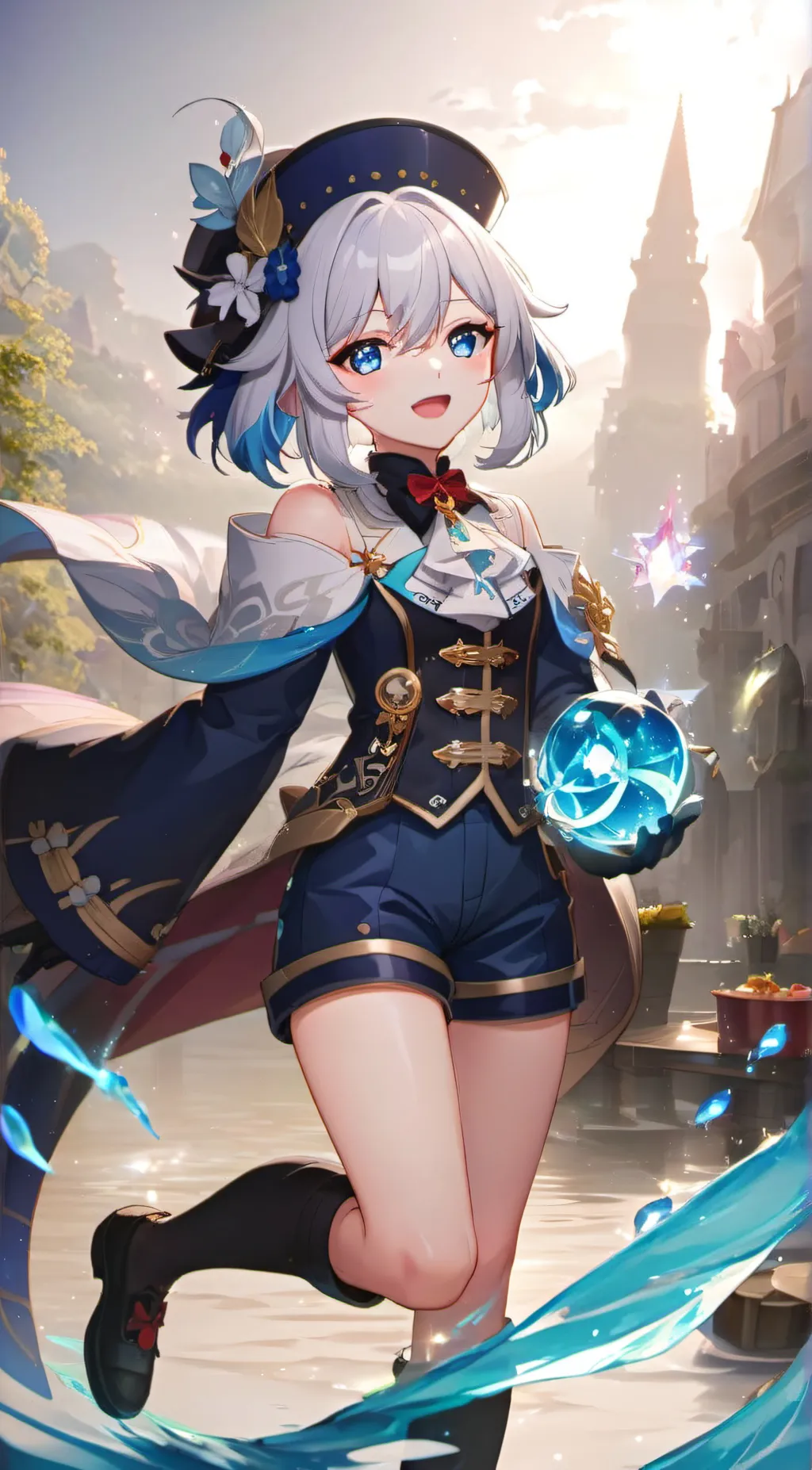 ai character: Furina focalors background